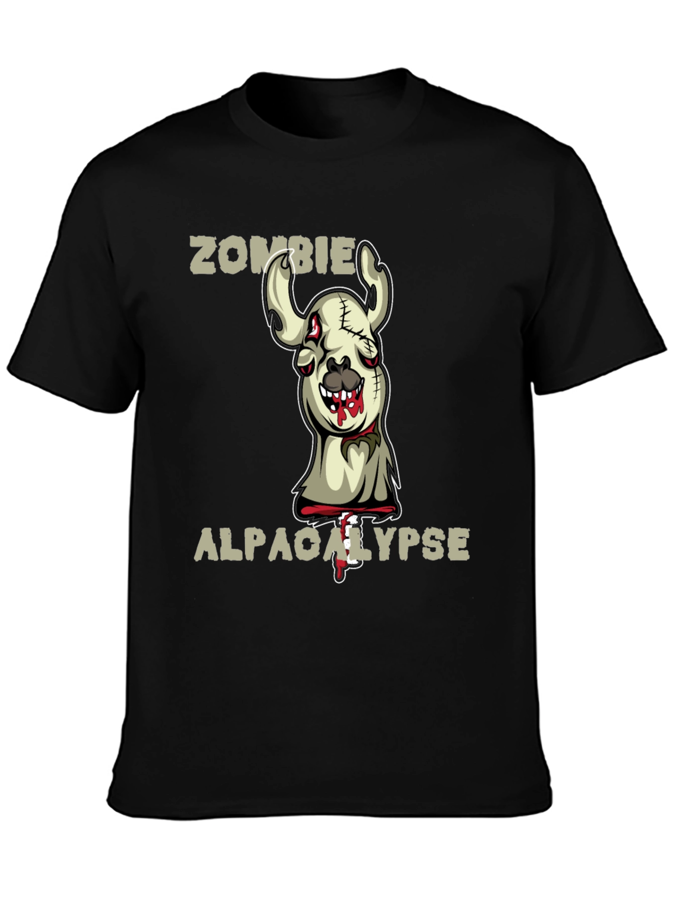 Black Zombie Alpaca-lypse Graphic Tee view 3