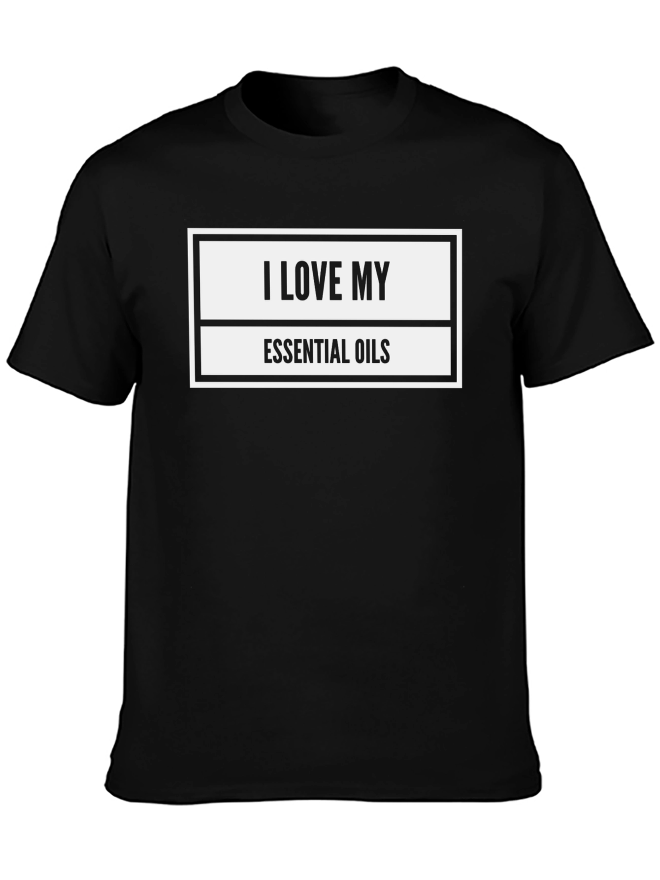 I Love My Essential Oils Graphic Tee - Black Cotton Blend - 3