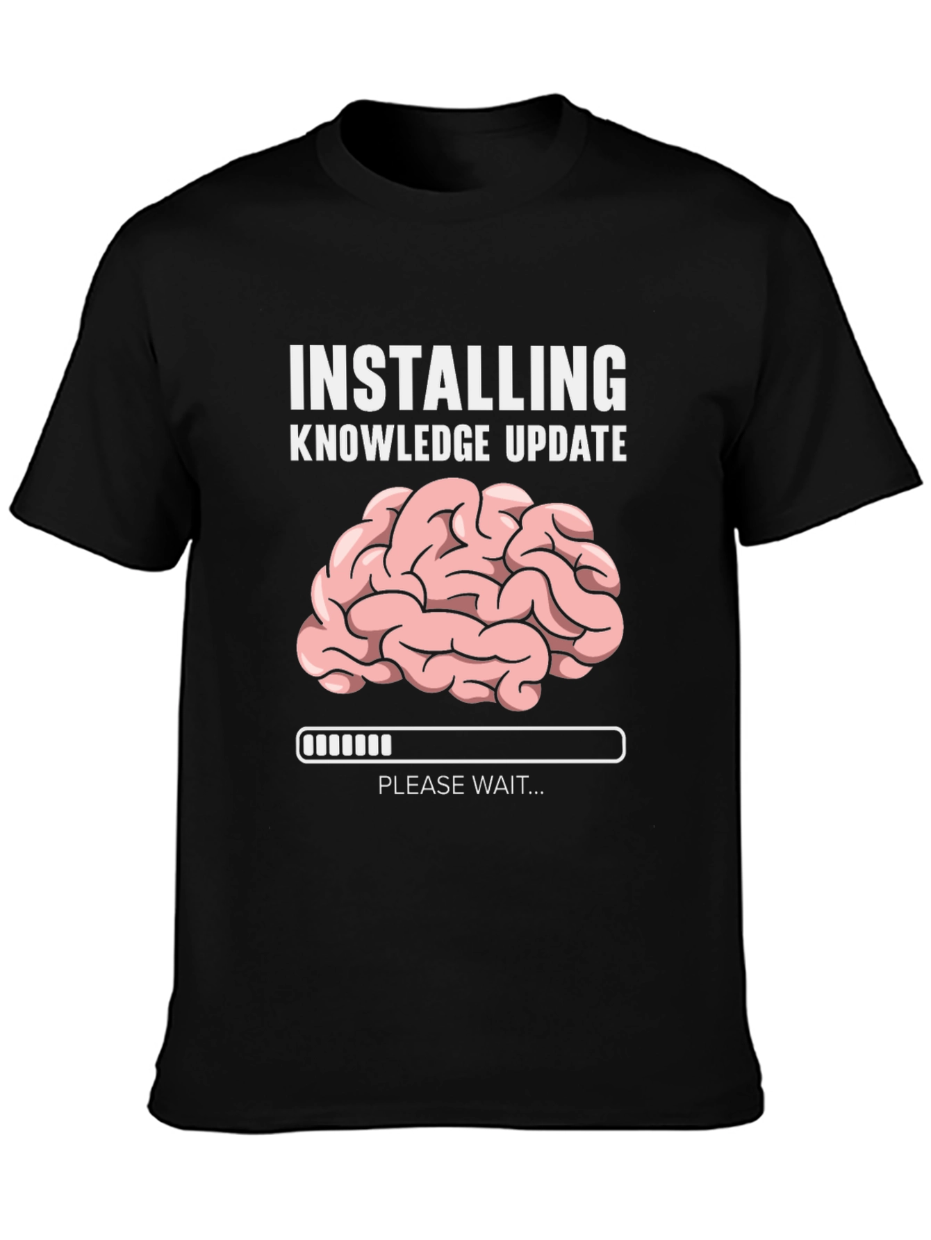 Black Installing Knowledge Update Funny T-Shirt view 3