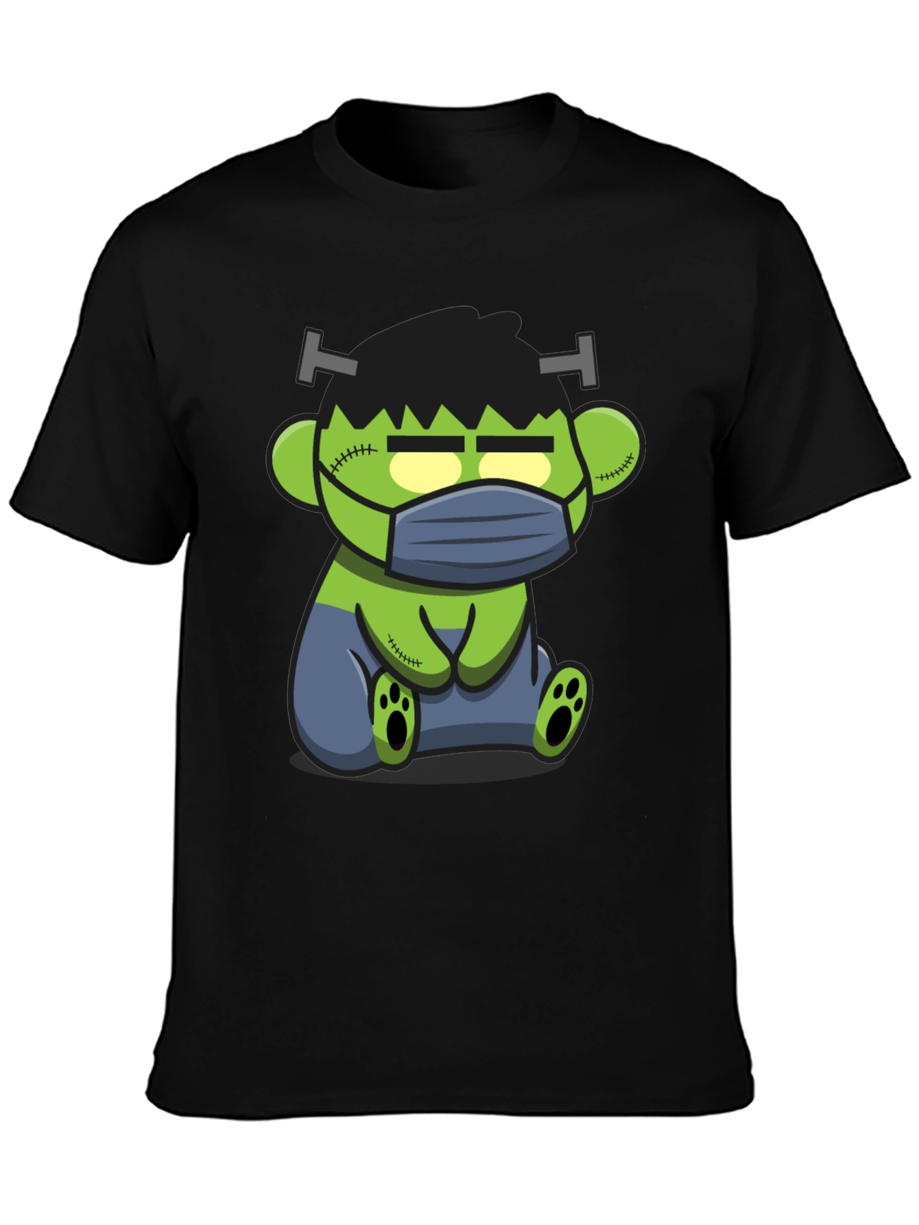 Black Frankenstein Bear T-Shirt - Halloween Edition view 3