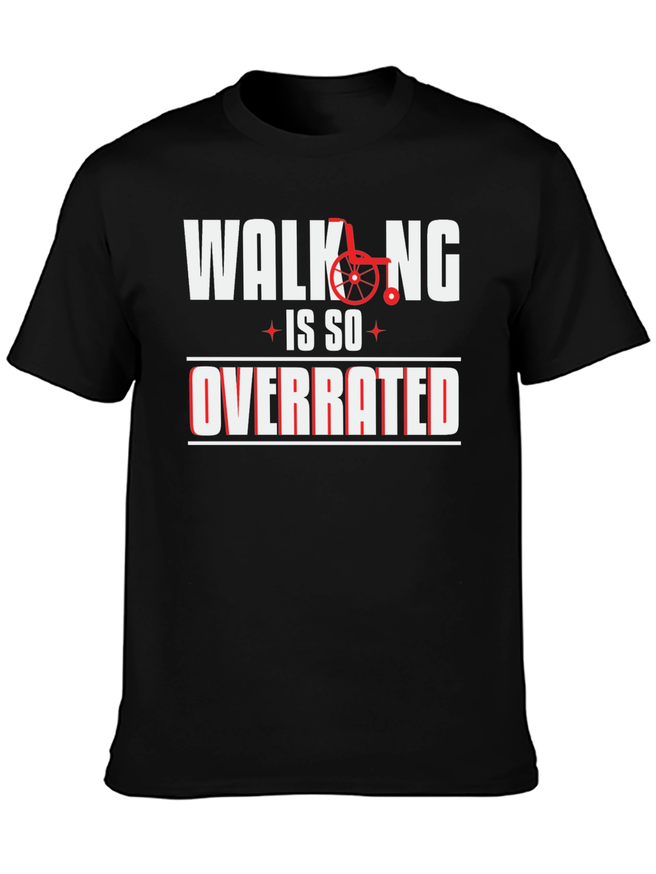 Black Walking is So Overrated Graphic Tee view 3