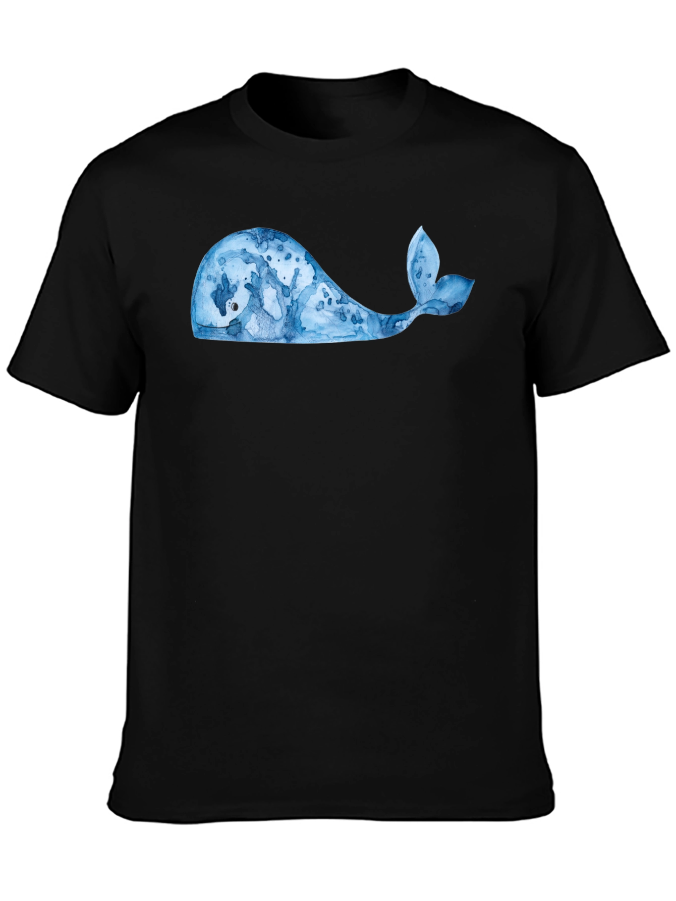 Black Whale Graphic Tee - Black Cotton Blend view 3