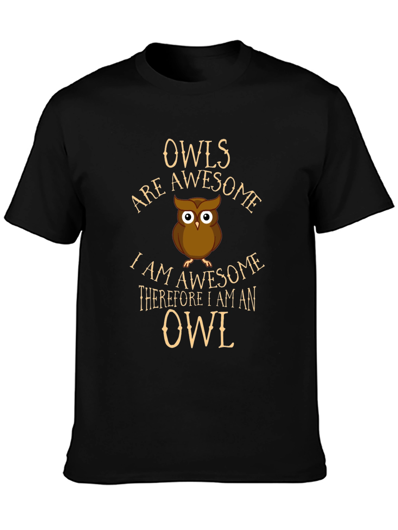 Black Owls Are Awesome Graphic T-Shirt - Unique Design view 3