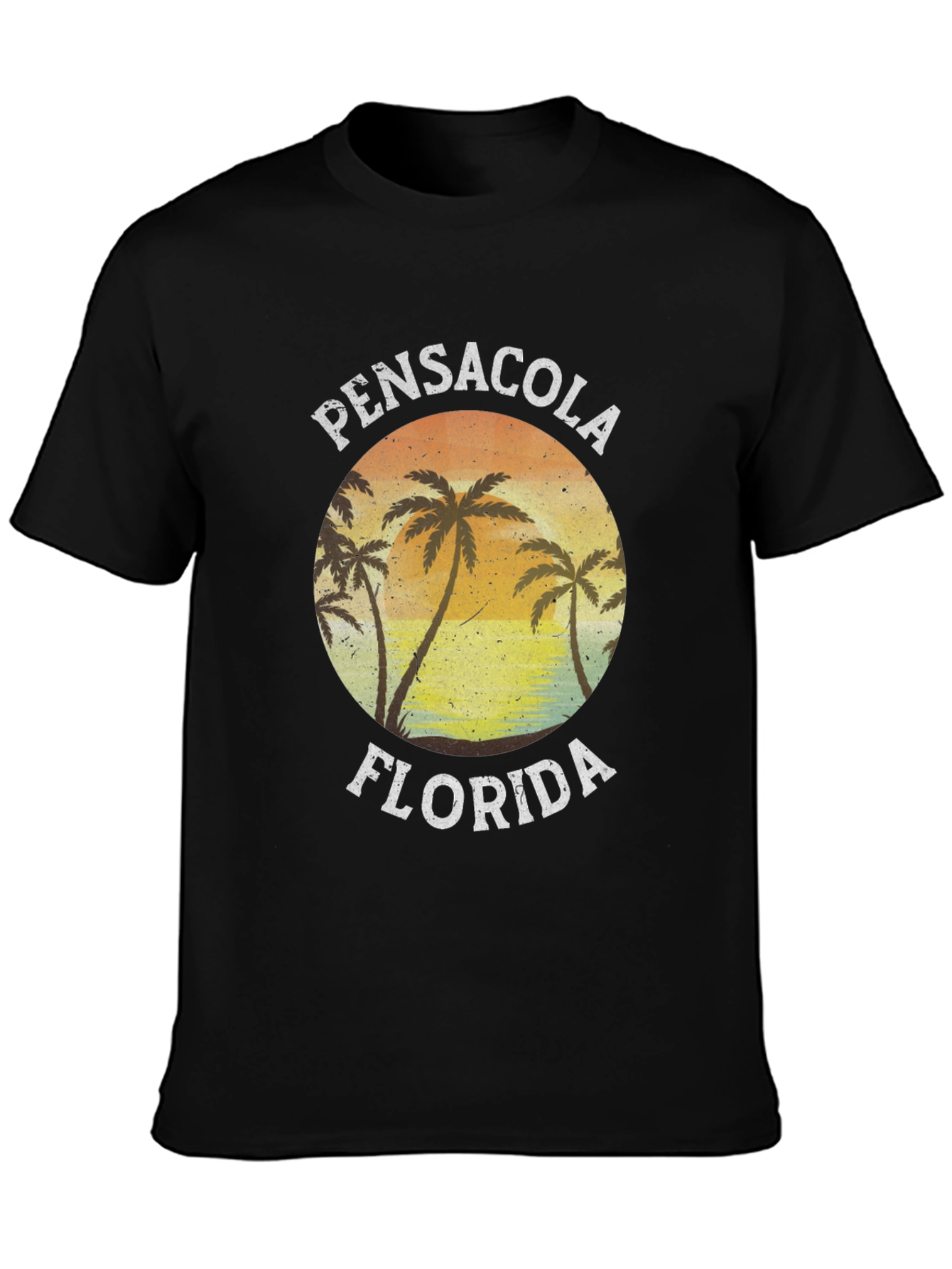 Black Pensacola Florida Graphic T-Shirt view 3