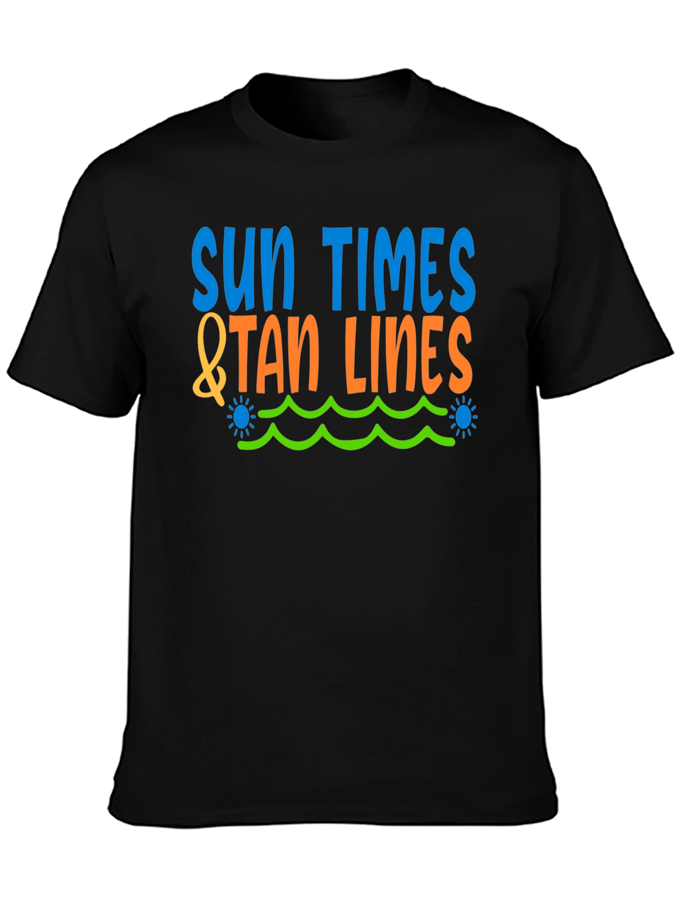 Black Sun Times & Tan Lines Graphic Tee view 3