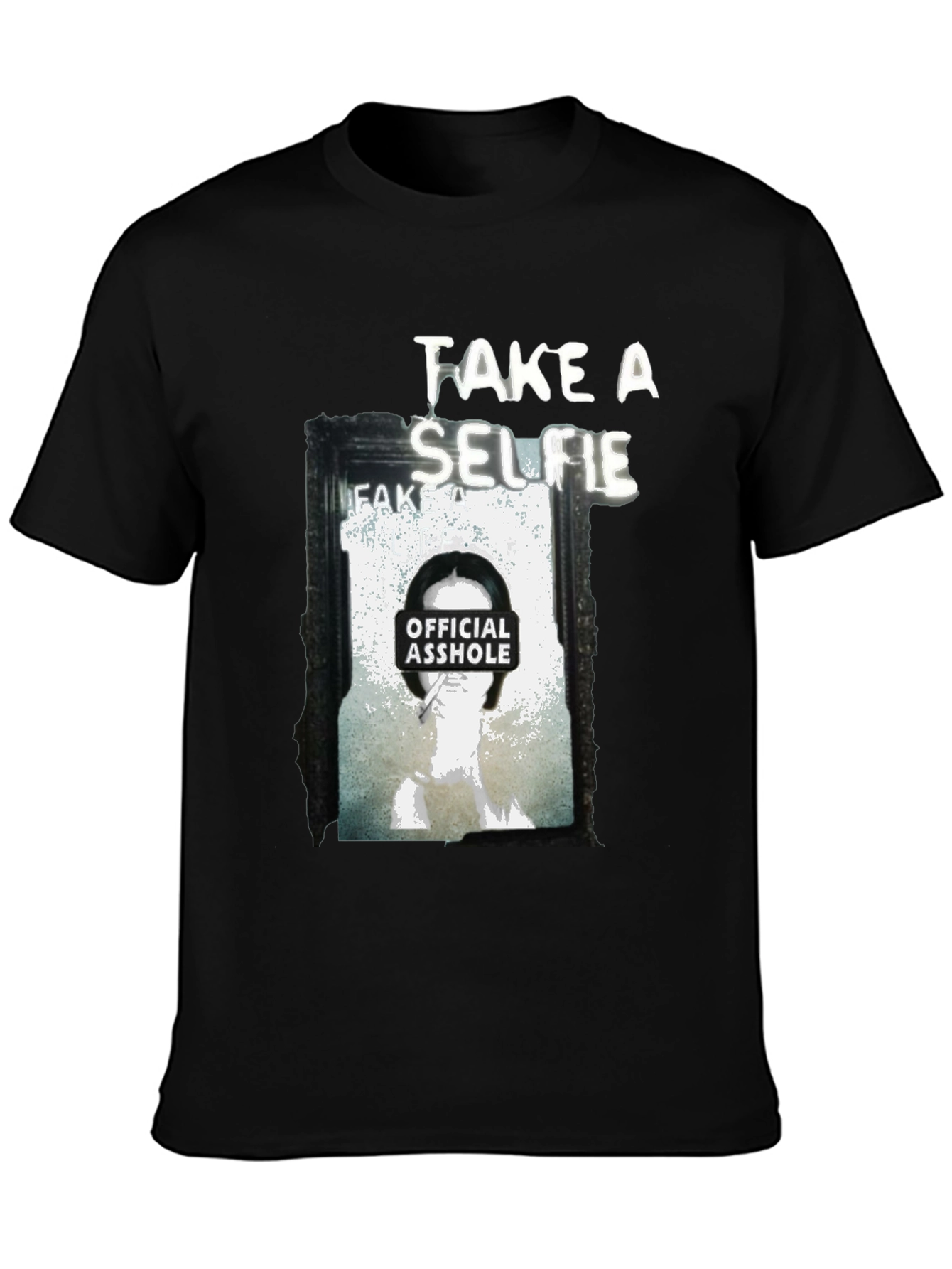 Black Take a Selfie Graphic T-Shirt view 3