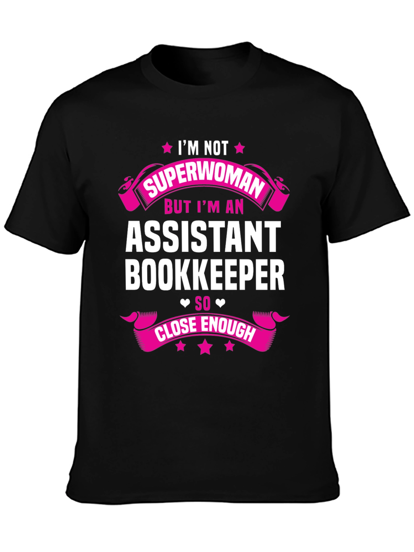 Black Assistant Bookkeeper Superwoman Graphic Tee view 3