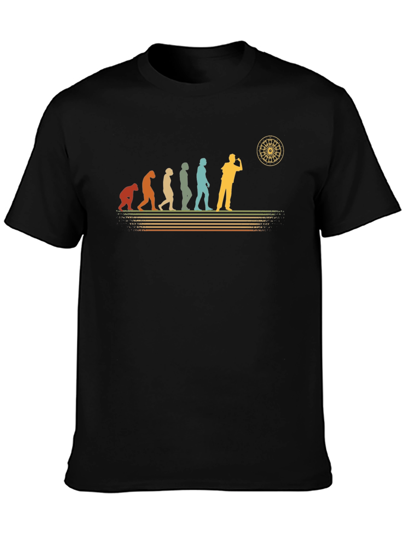 Black Darts Evolution T-Shirt - Throwback Design view 3