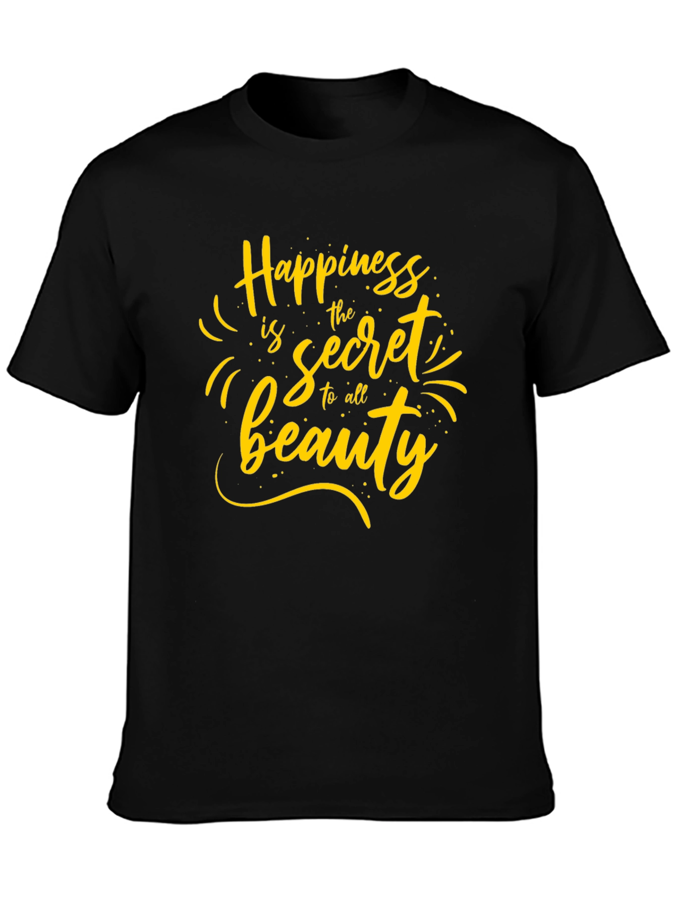 Black Happiness Secret Beauty T-Shirt view 3