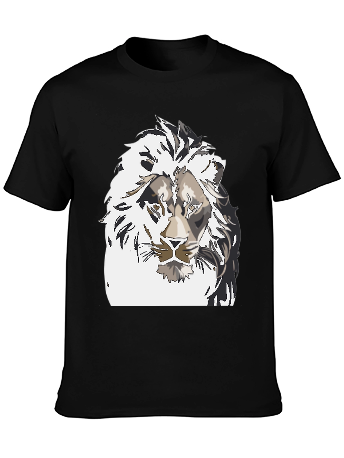 Black Lion Graphic Tee - Men's Black T-Shirt view 3