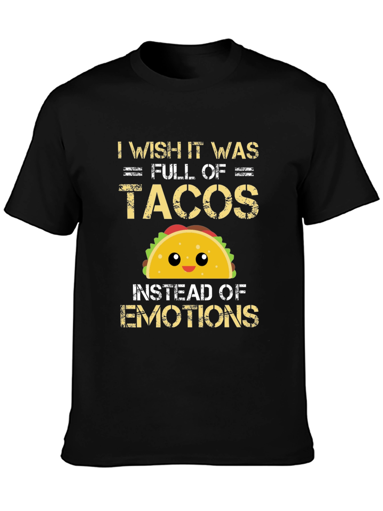 Black Tacos Instead of Emotions Graphic T-Shirt view 3