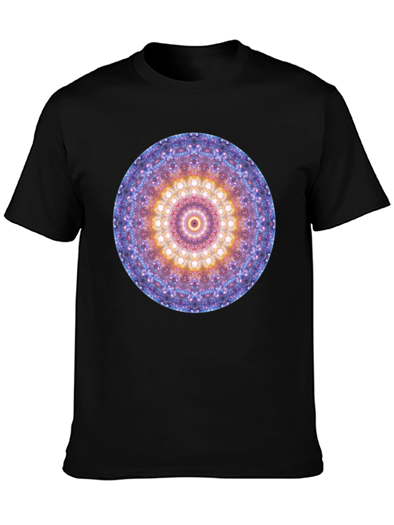 Black Cosmic Mandala Graphic Tee view 3