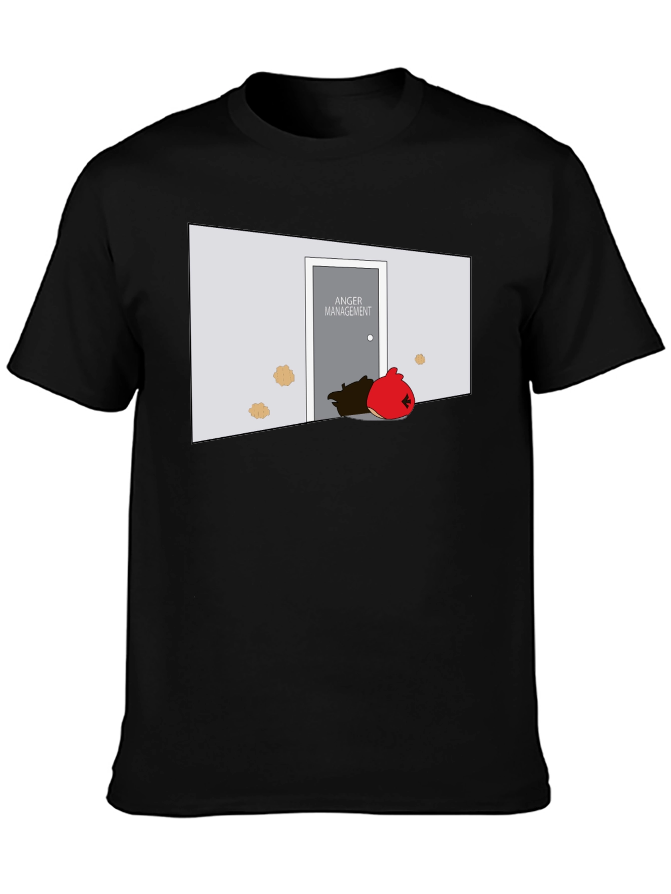 Black Anger Management Bird T-Shirt view 3