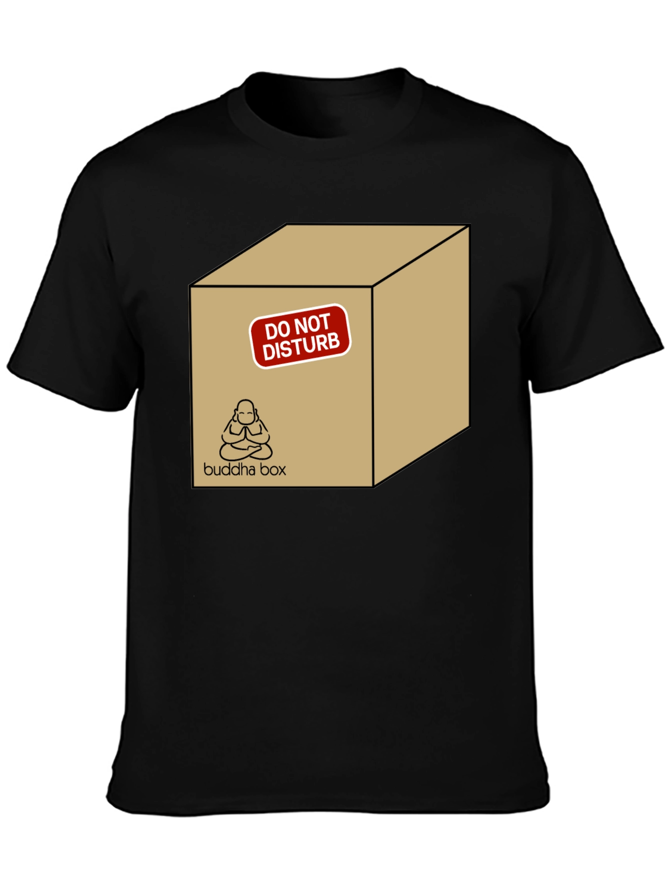Black Buddha Box Novelty T-Shirt view 3