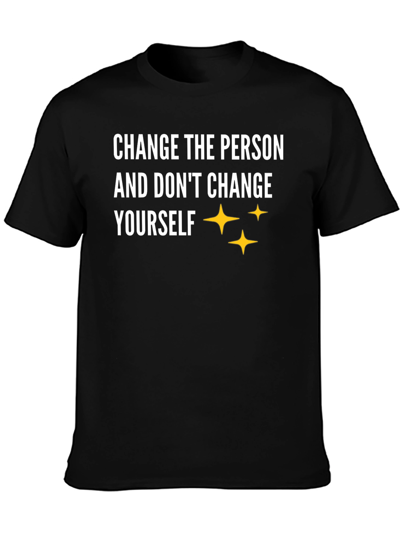 Black Change the Person Graphic T-Shirt view 3