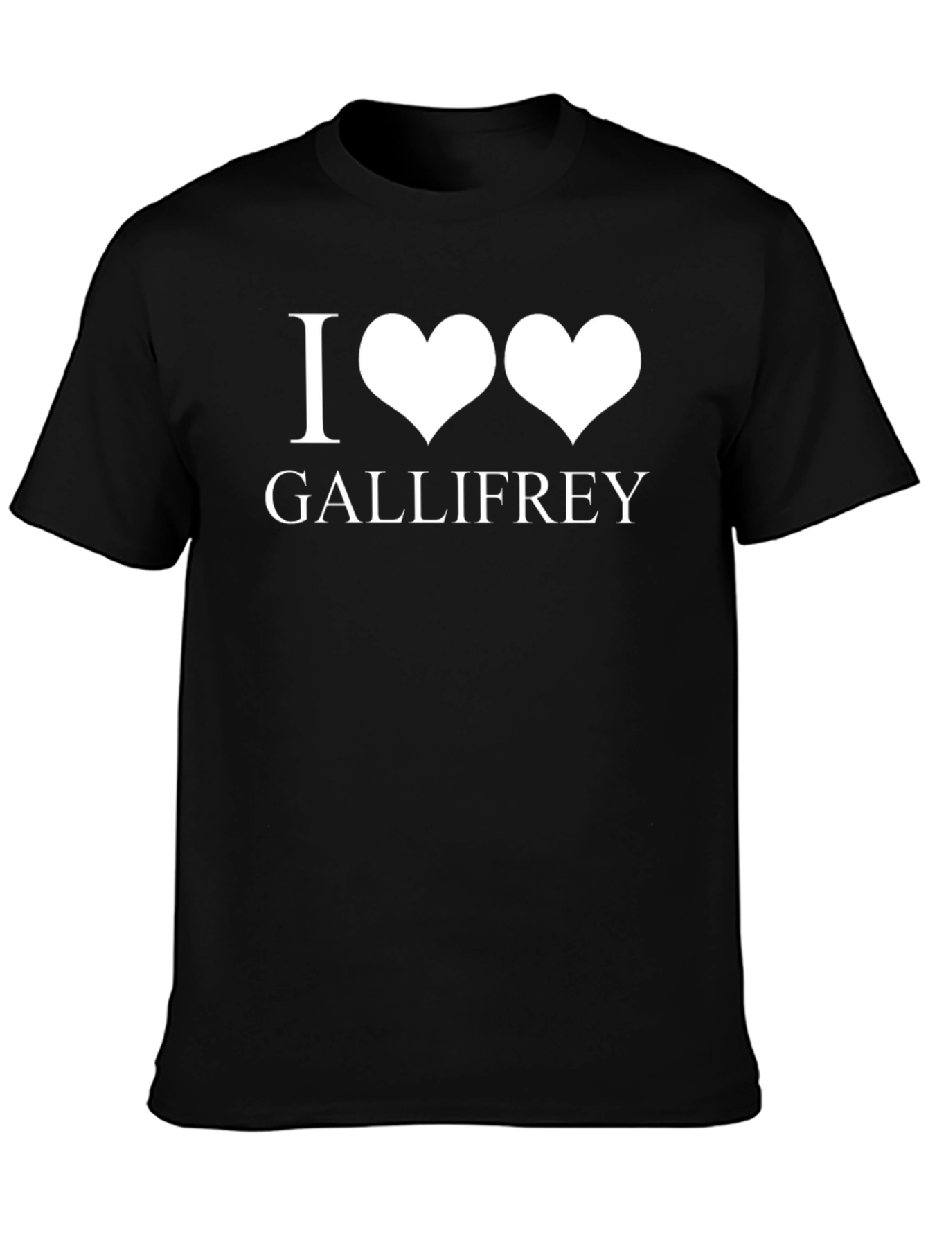 Black I Heart Gallifrey Black T-Shirt view 3
