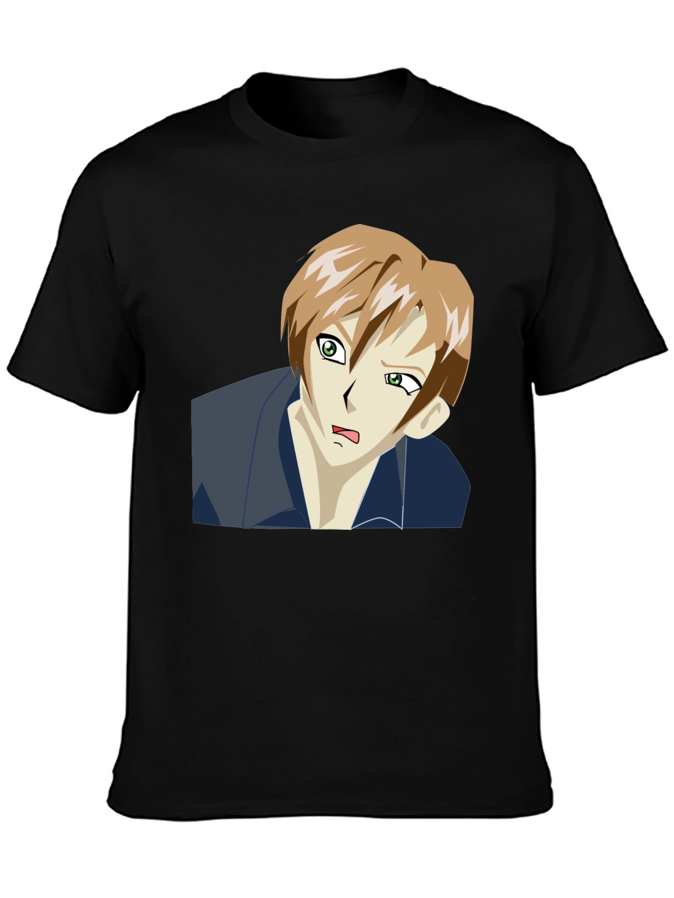 Black Anime Character T-Shirt - Classic Black Tee view 3