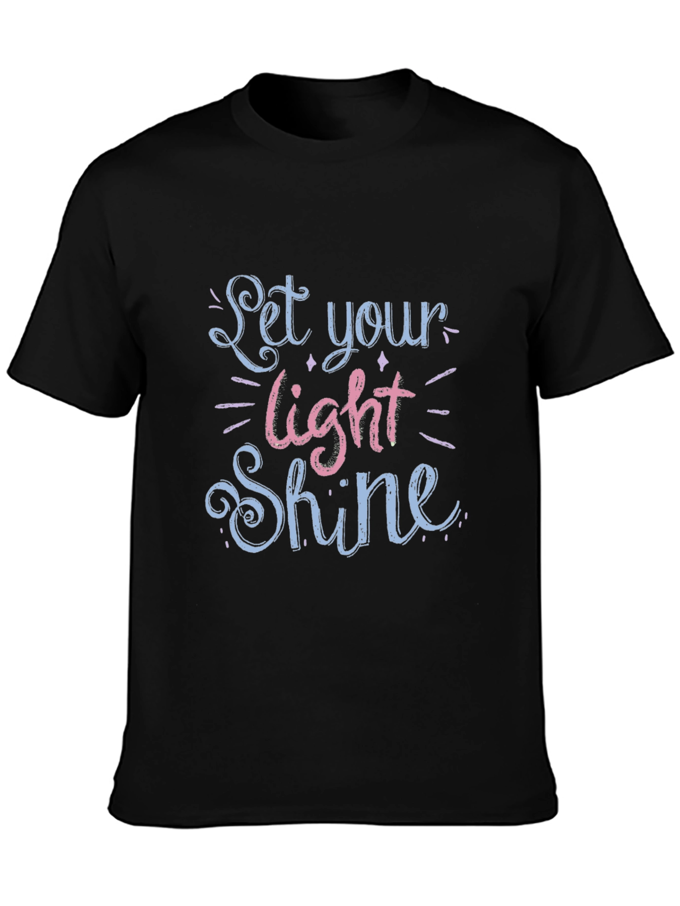 Black Let Your Light Shine Graphic Tee - Black view 3