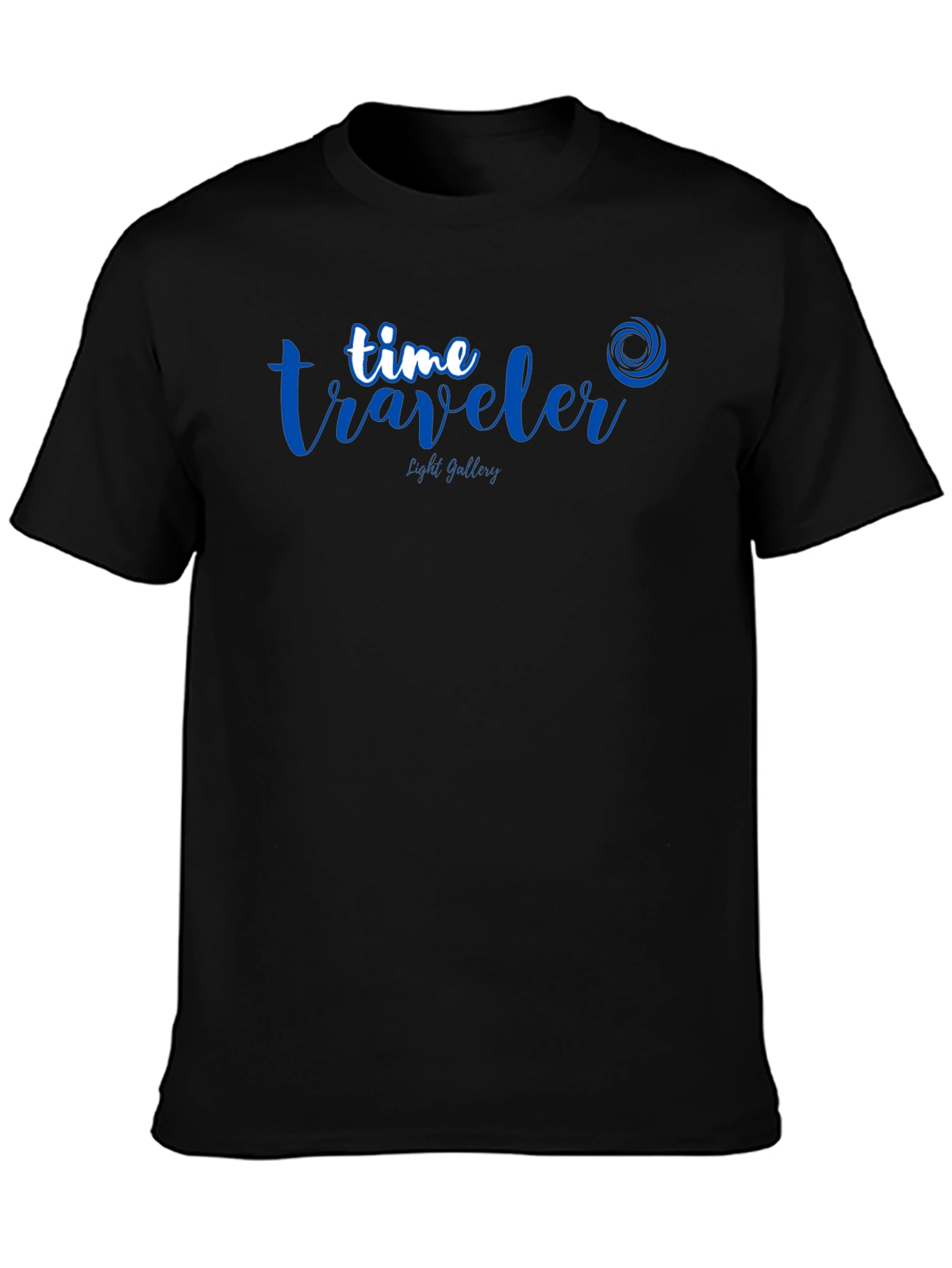 Black Time Traveler Black Graphic Tee - Premium Cotton Blend view 3