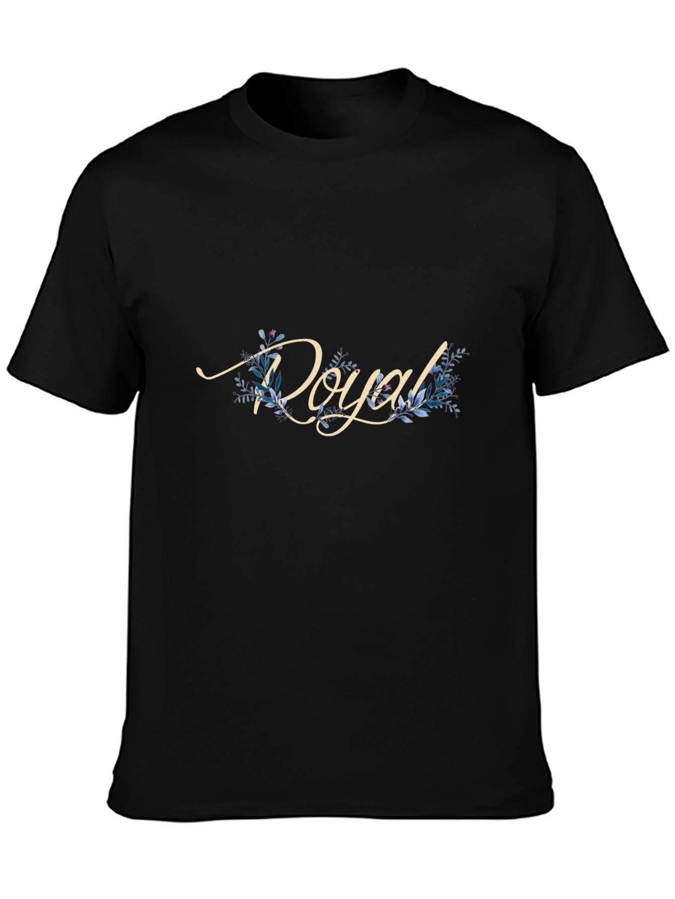 Black Royal Floral Graphic Tee - Black view 3