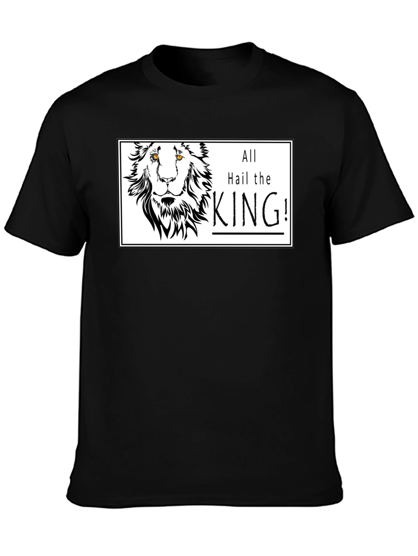 Black All Hail the King Lion Graphic Tee view 3