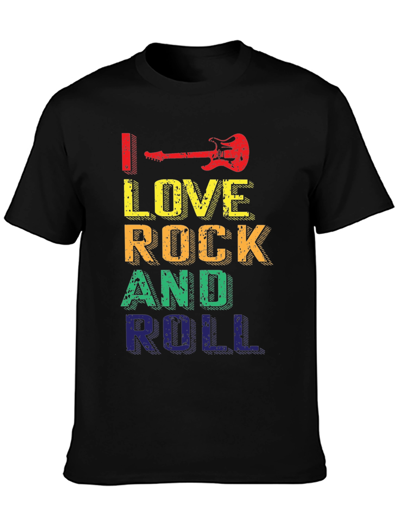 Black I Love Rock and Roll Graphic Tee view 3