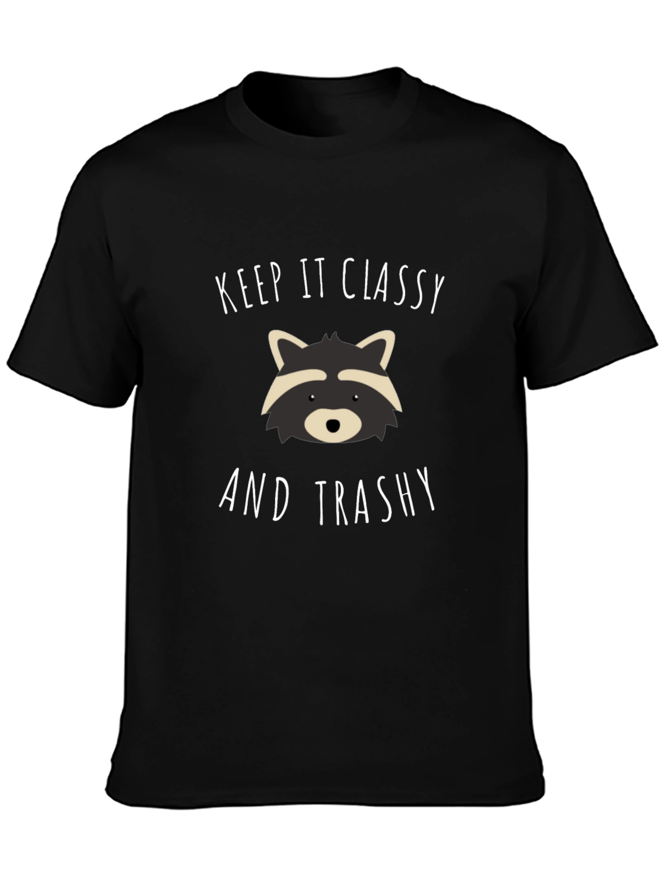 Black Keep It Classy & Trashy Raccoon Graphic Tee view 3