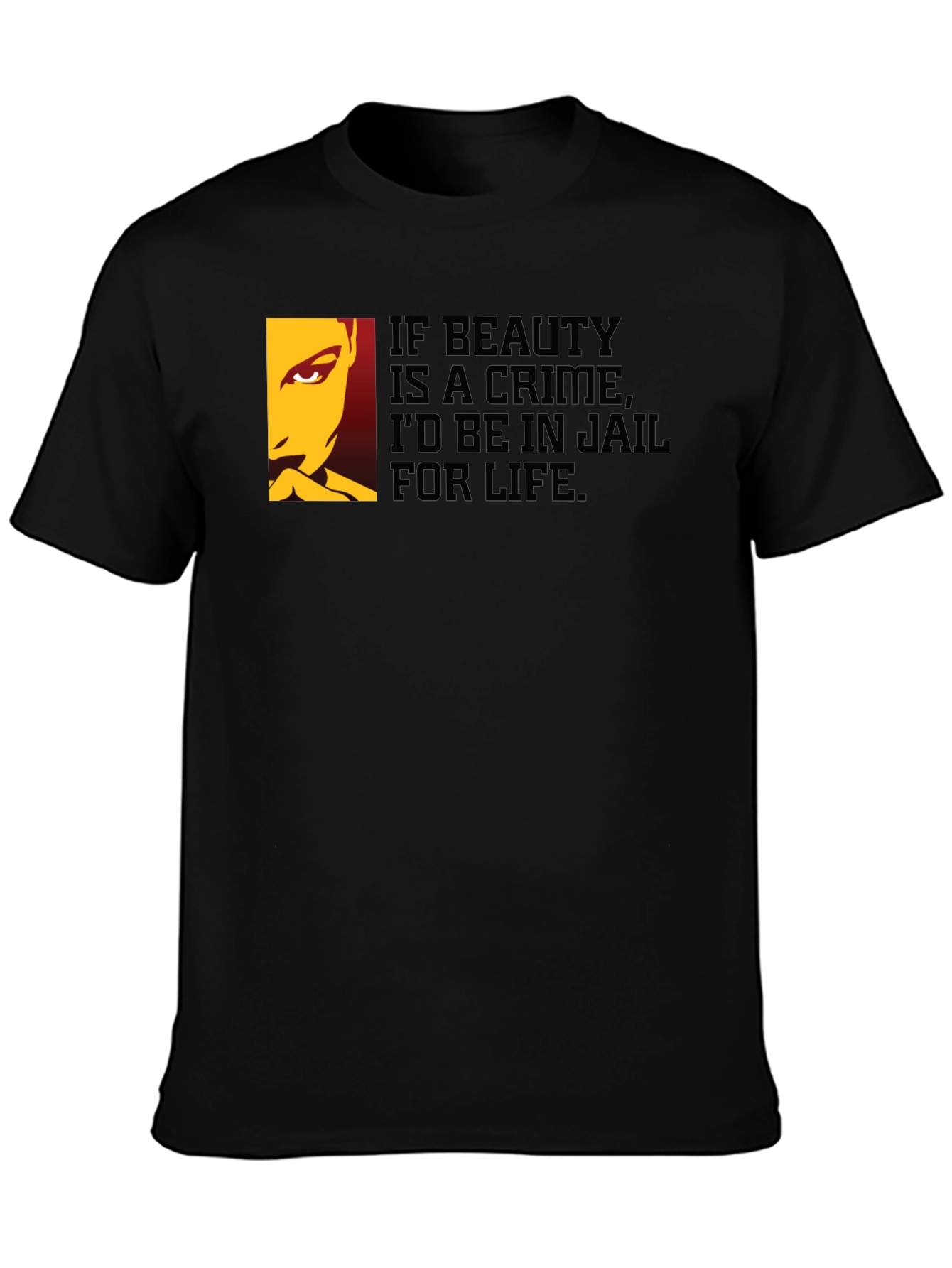 Black Beauty Crime Graphic Tee - Jail for Life Funny T-Shirt view 3