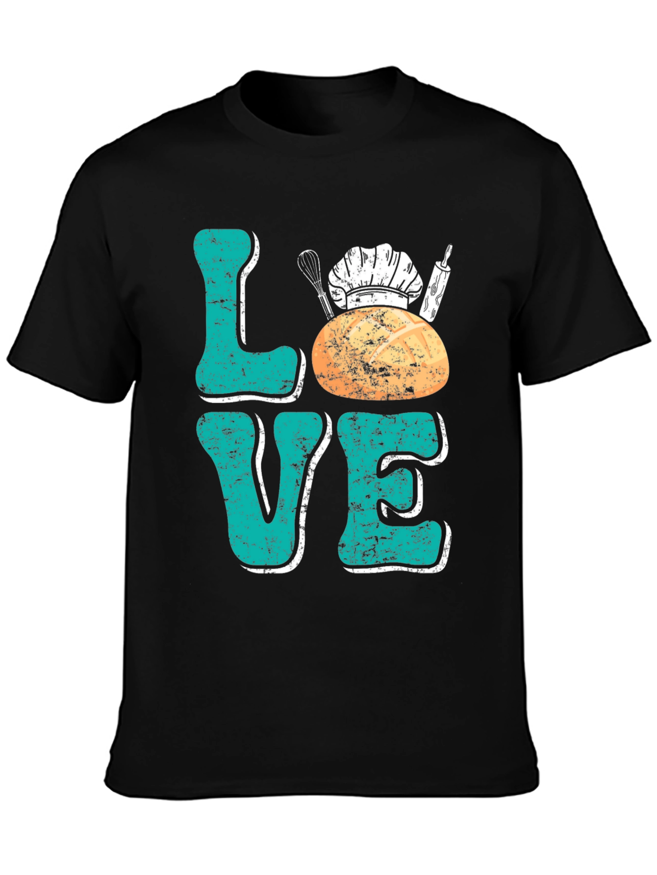Black Love Baking T-Shirt - Baker Chef Gift Tee view 3