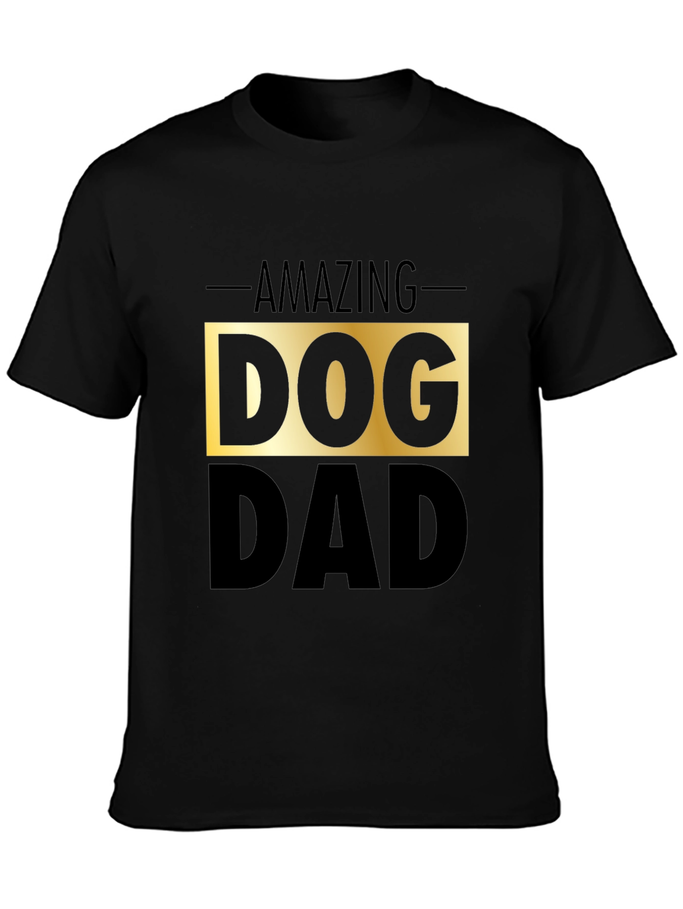 Black Amazing Dog Dad Black Graphic Tee view 3