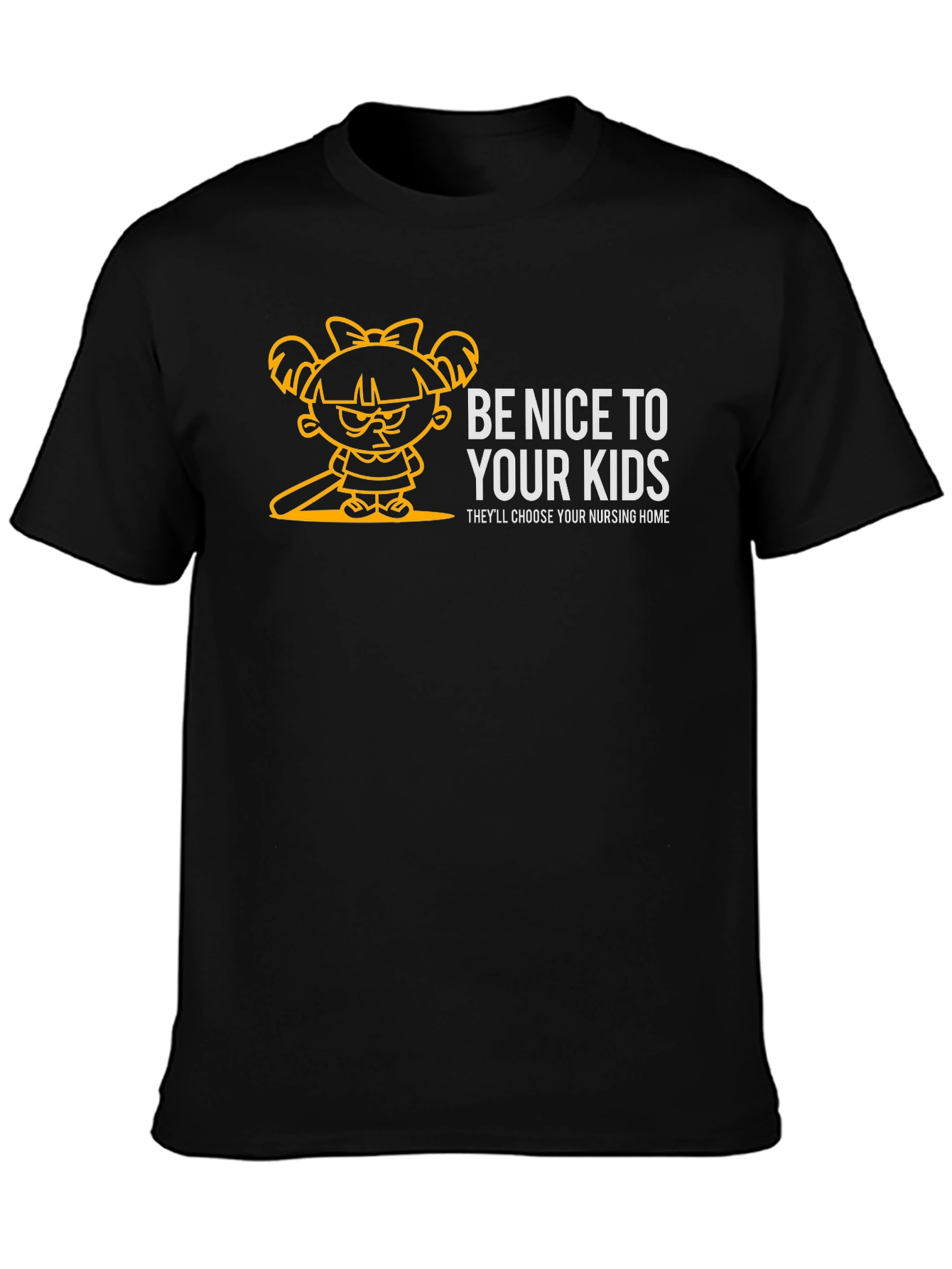 Black Be Nice To Your Kids Graphic Tee view 3