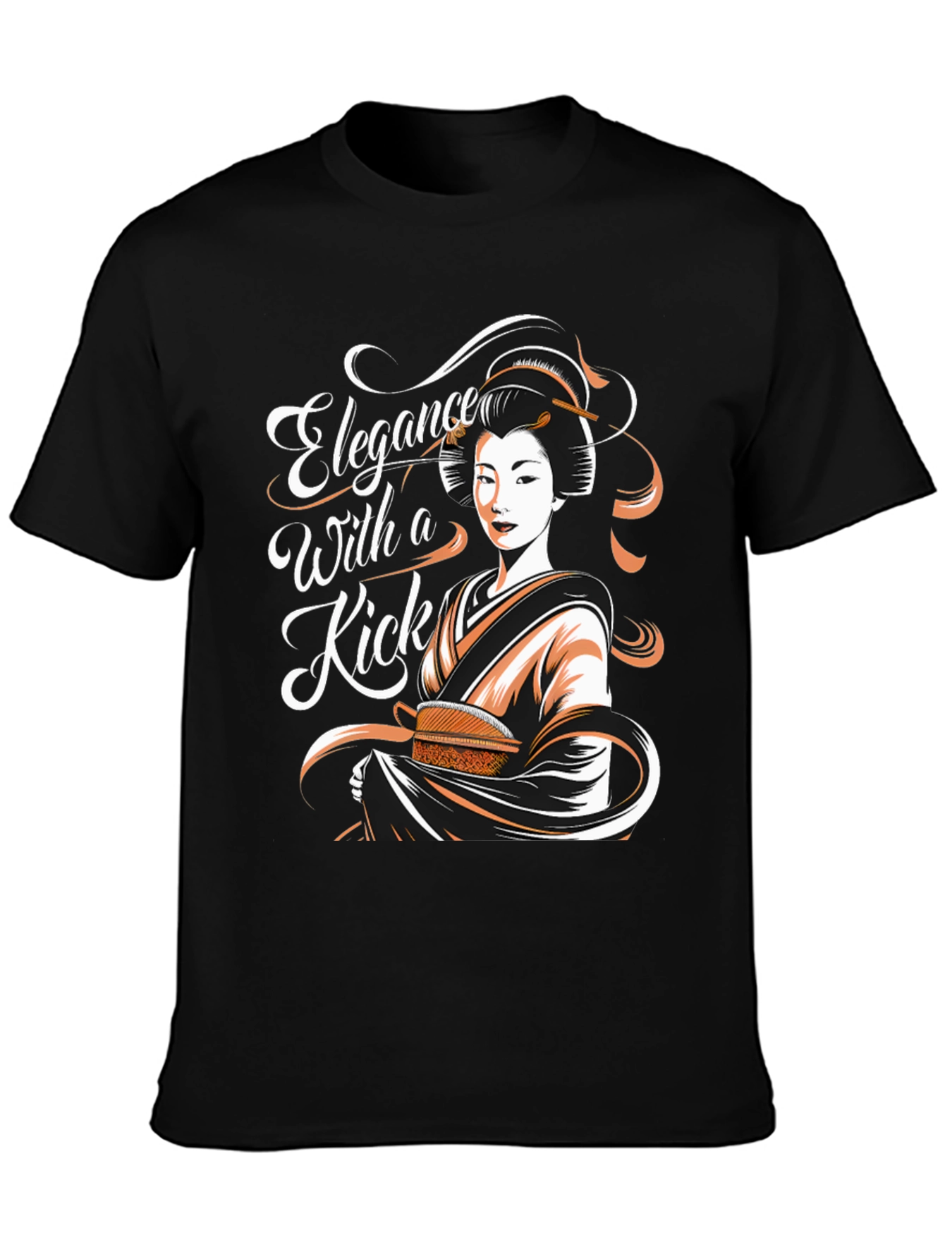 Black Elegance With a Kick Graphic Tee view 3