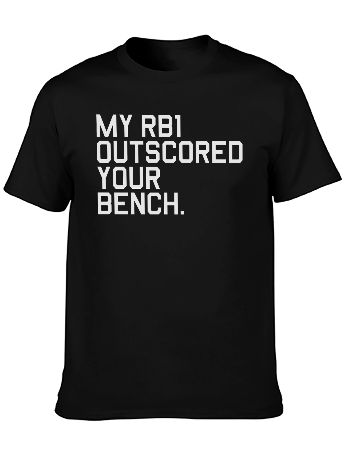 Black My RBI Outscored Your Bench - Baseball T-Shirt view 3