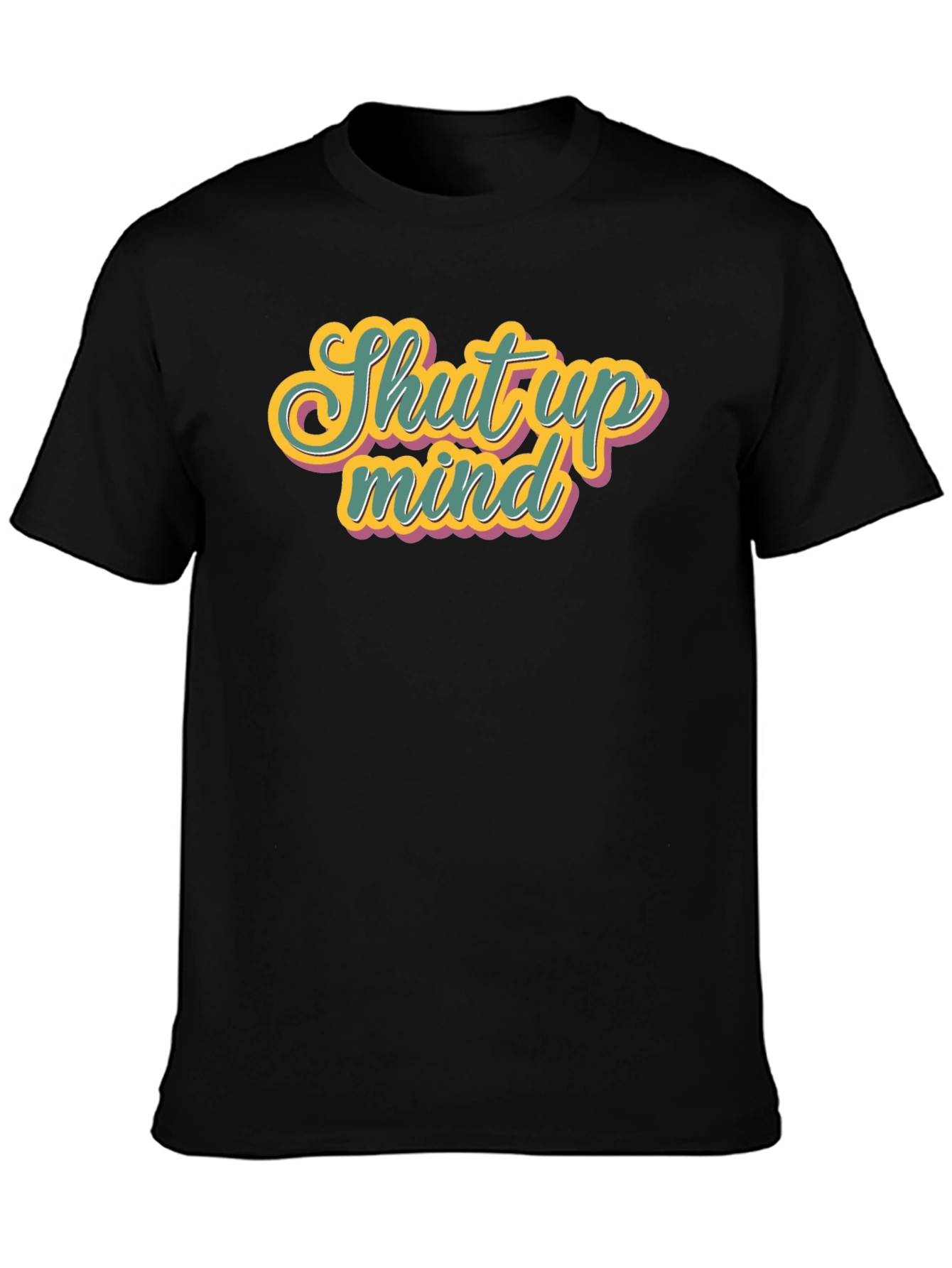 Black Shut Up Mind Graphic Tee view 3