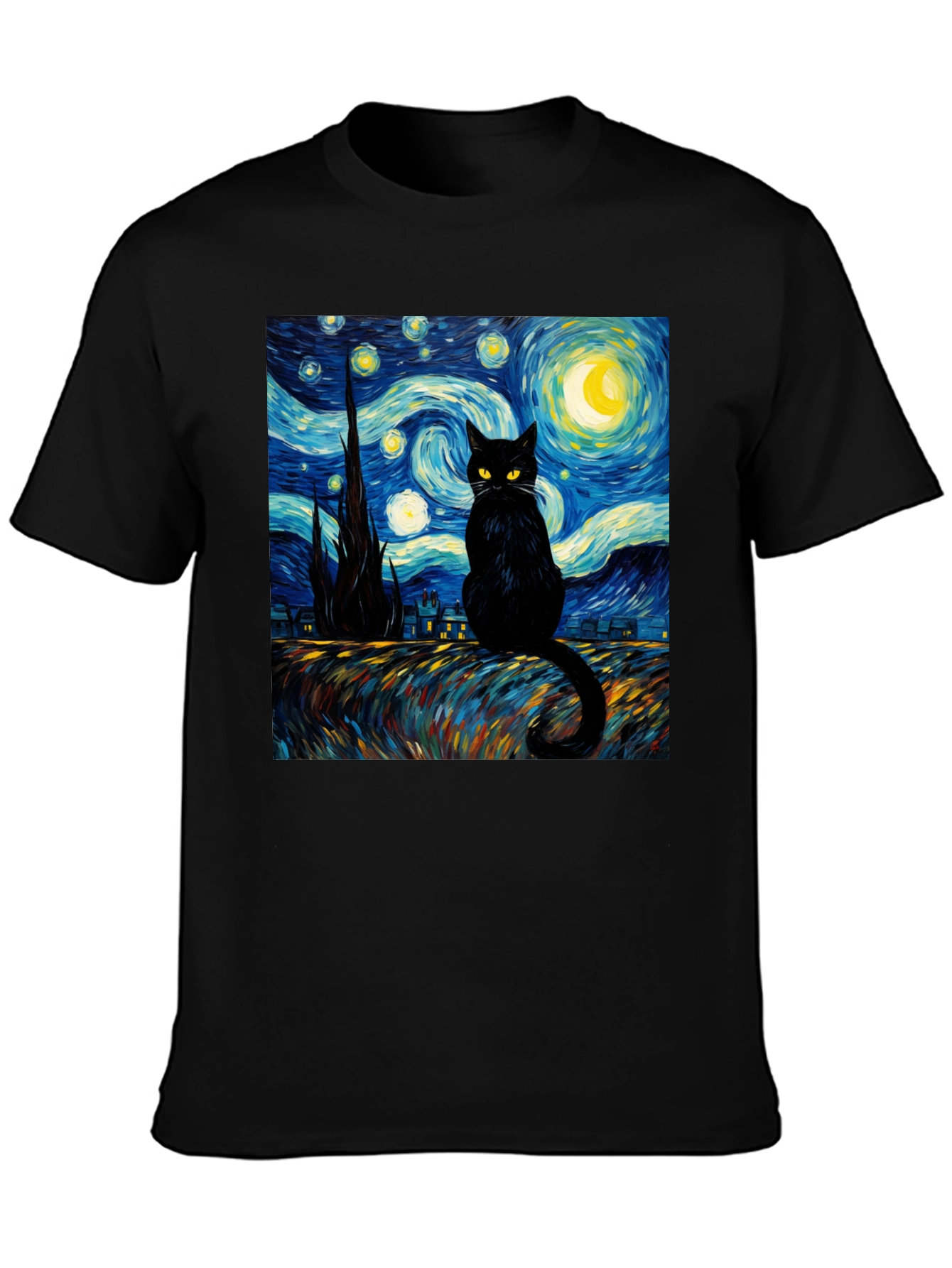 Starry Night Cat T-Shirt - 3