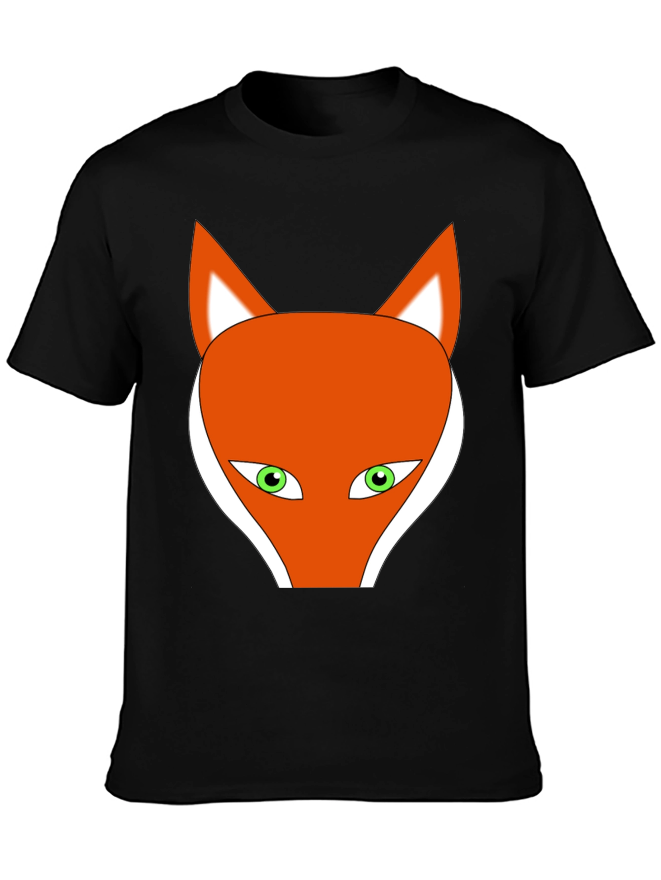 Black Fox Graphic Tee - Black Cotton Blend Shirt view 3