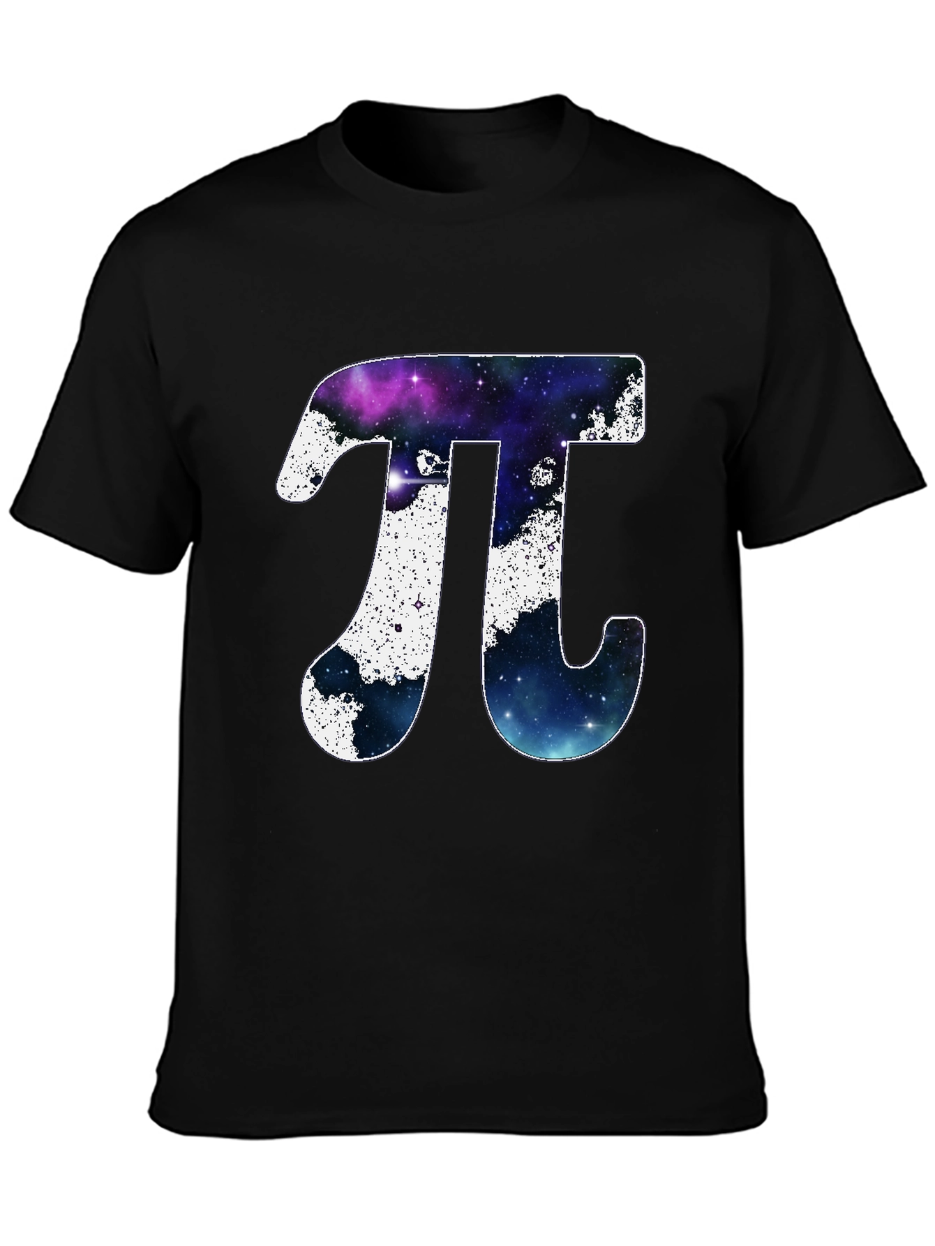 Black Cosmic Pi Symbol T-Shirt view 3
