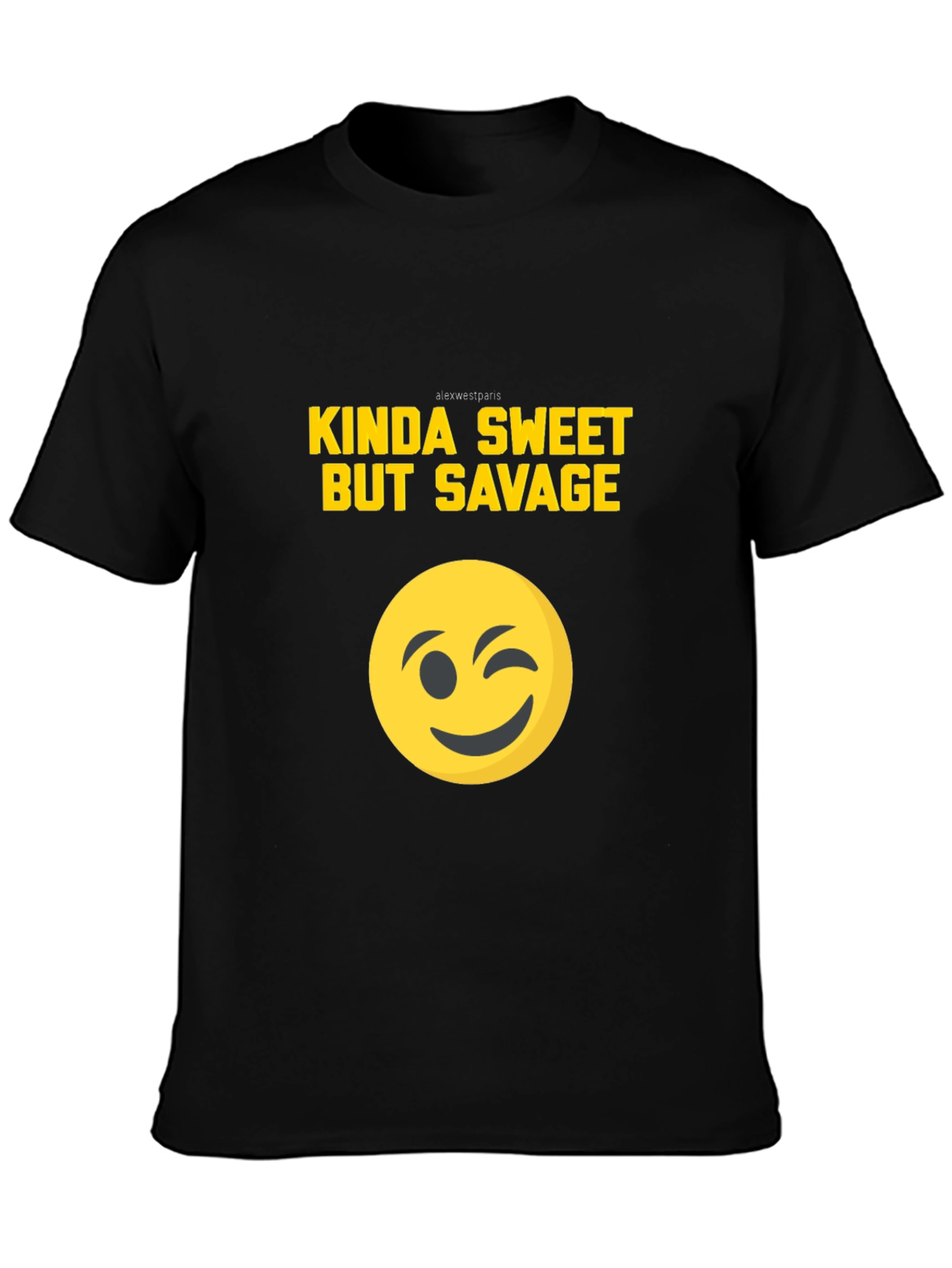 Black Kinda Sweet But Savage Graphic Tee - Black T-Shirt view 3