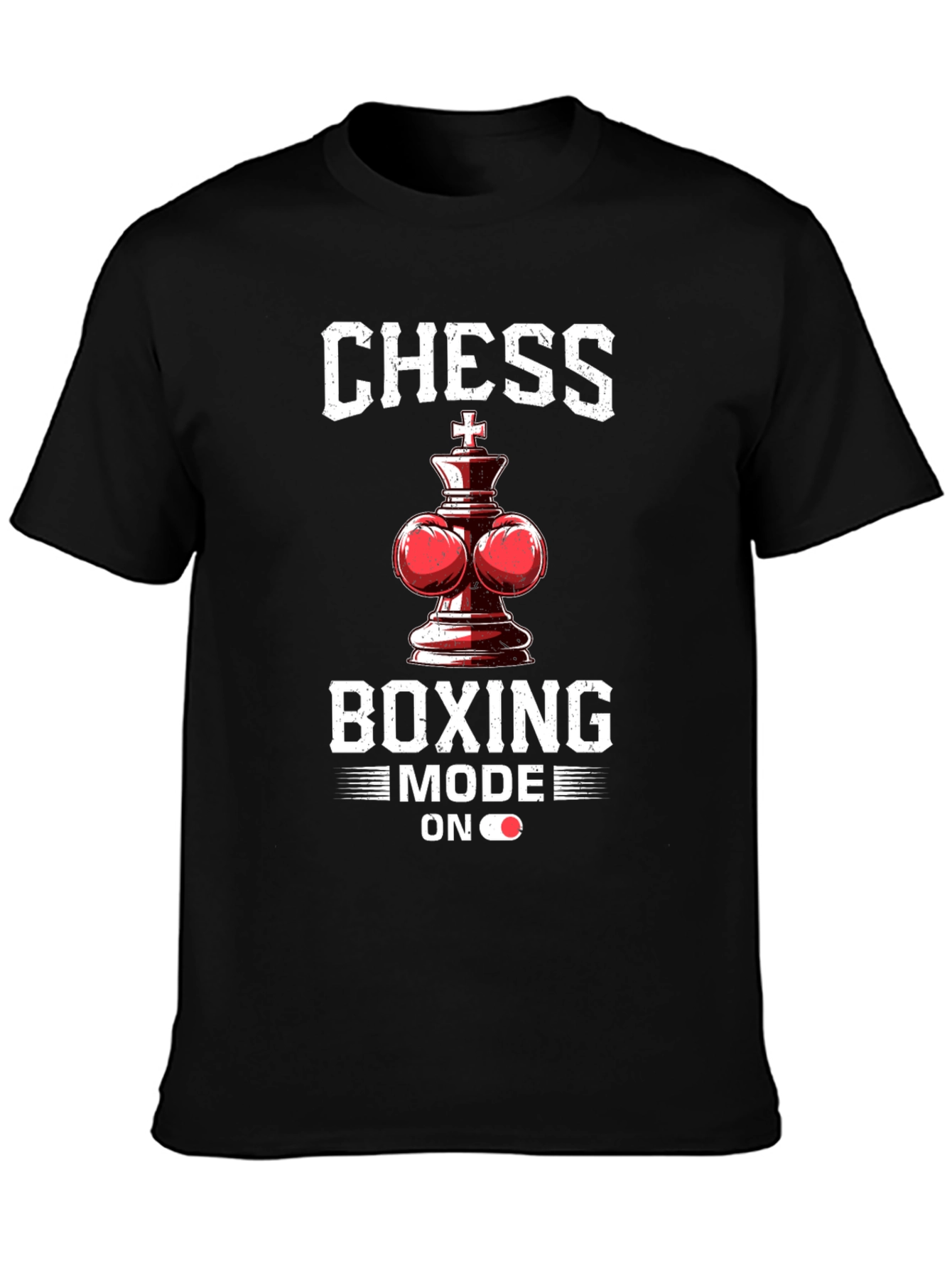 Black Chess Boxing Mode On T-Shirt - Unique Design view 3