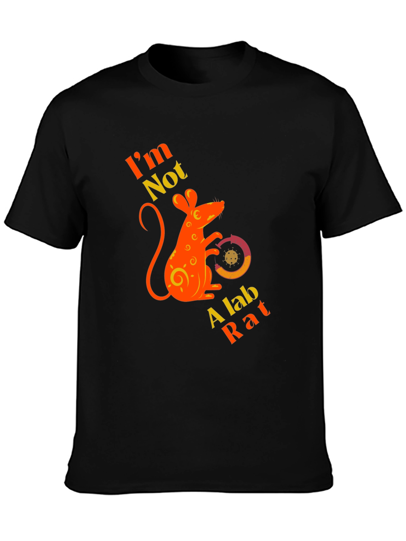 Black I'm Not A Lab Rat Graphic T-Shirt view 3