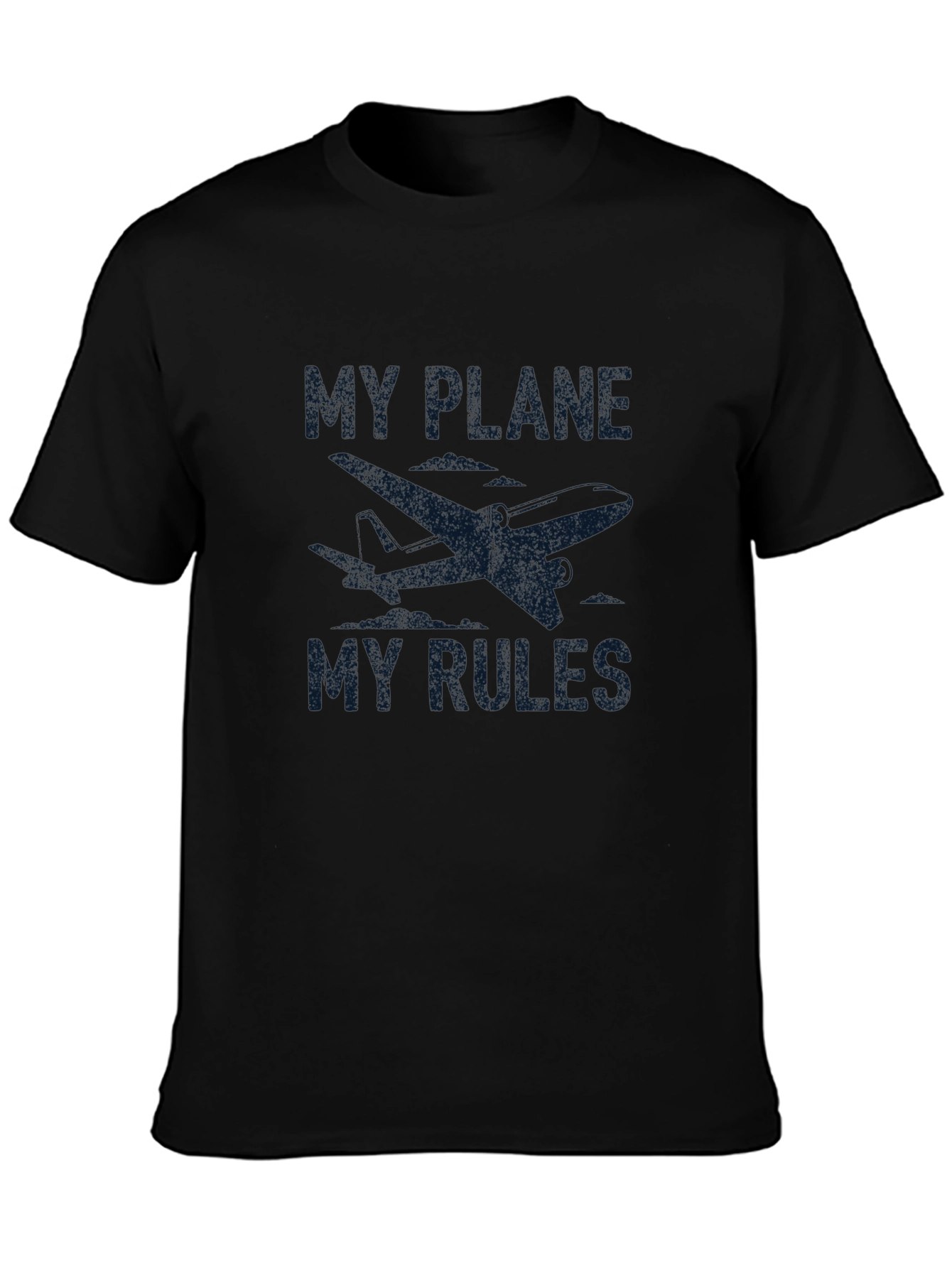 Black My Plane, My Rules T-Shirt view 3