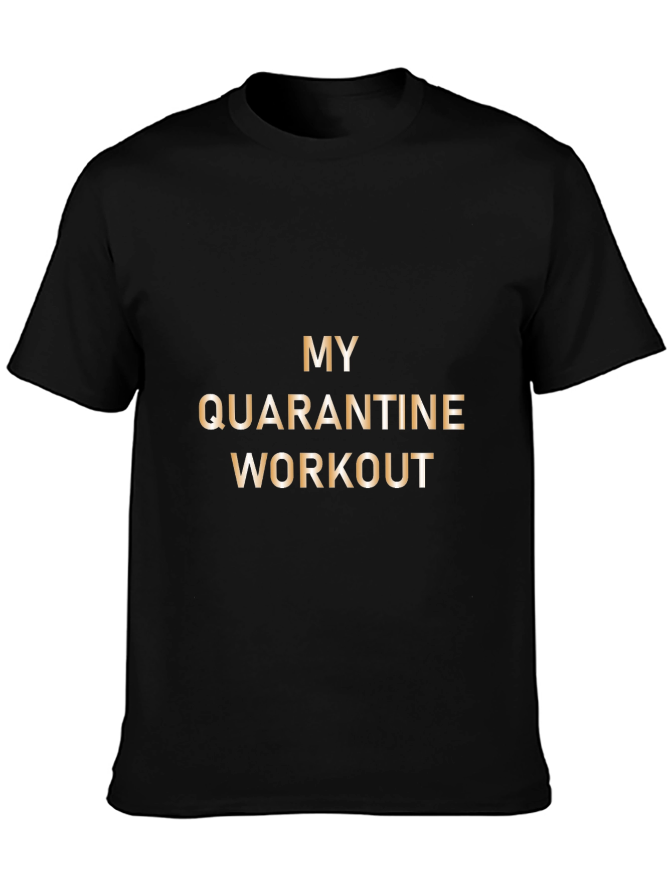 Black Quarantine Workout T-Shirt view 3