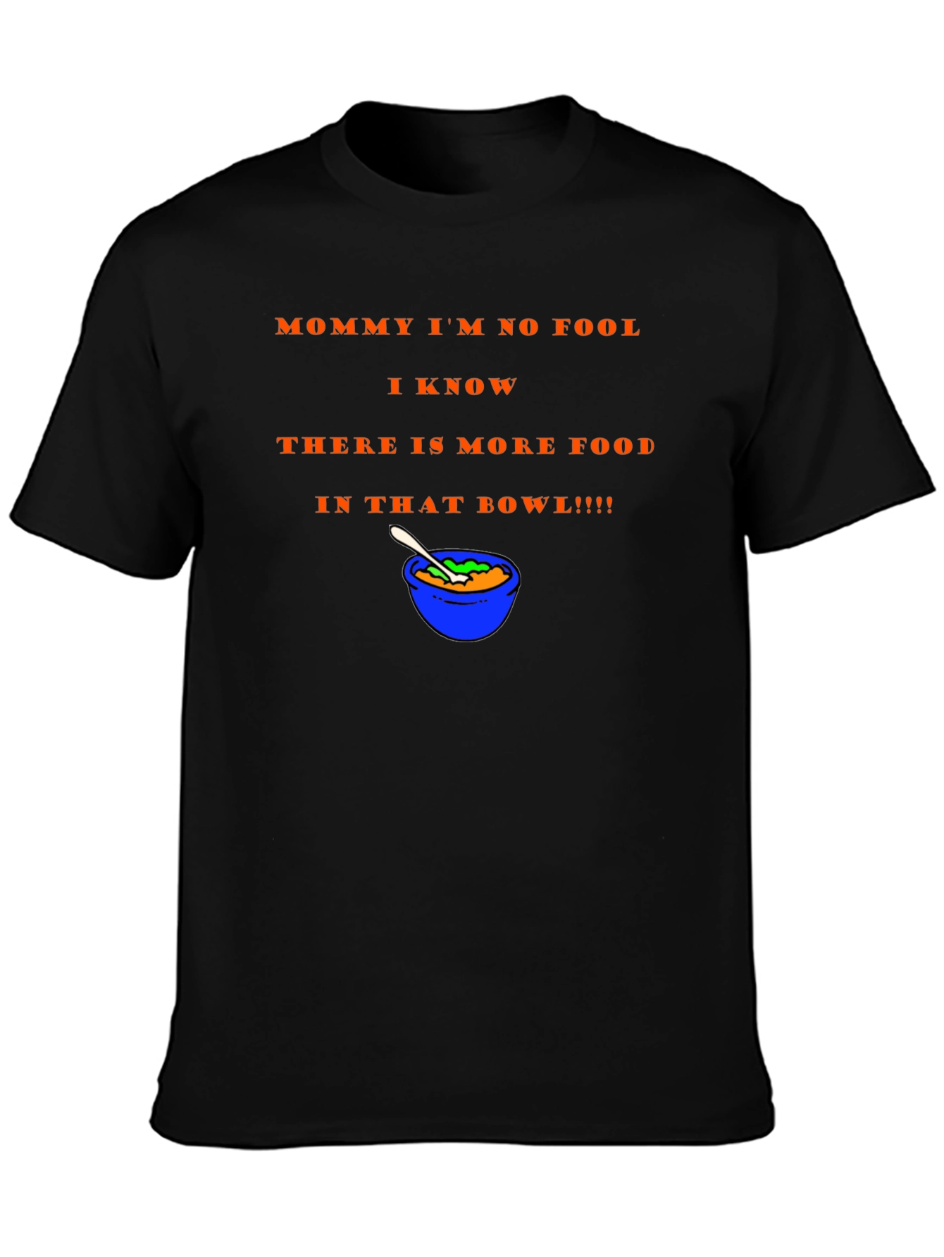 Black Funny 'More Food' Graphic Tee view 3
