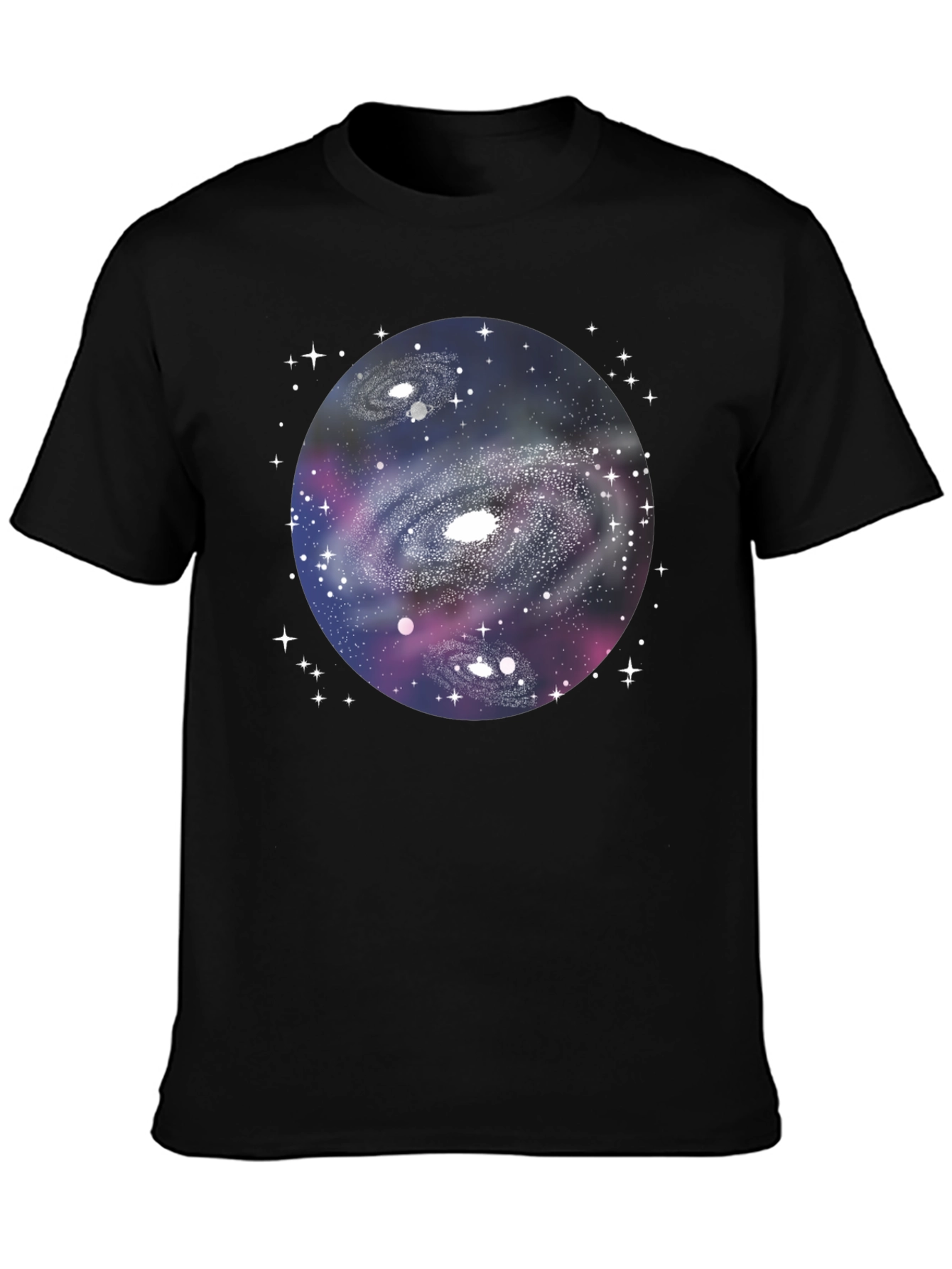 Black Galaxy Graphic Black T-Shirt view 3