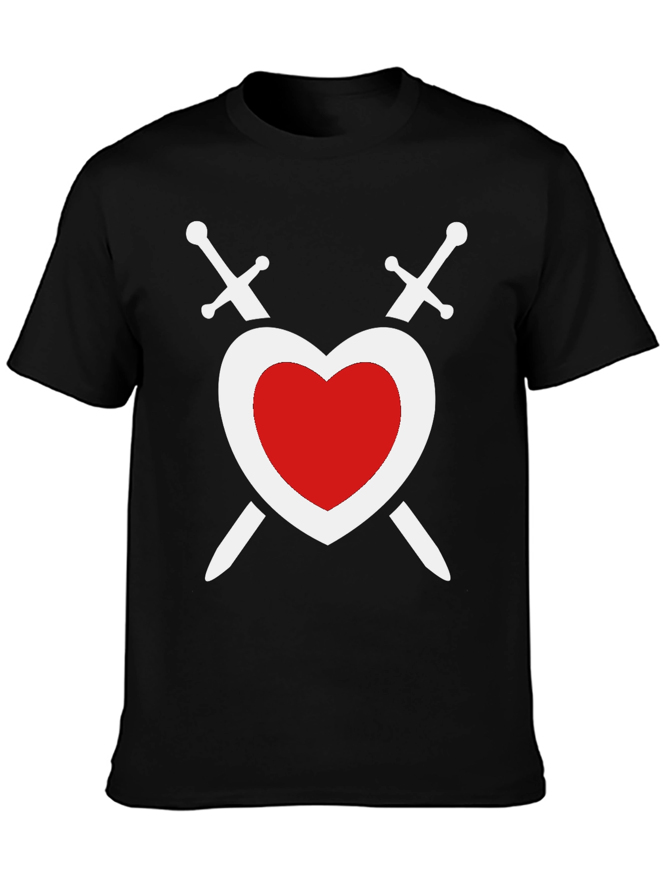 Black Heart & Swords Graphic Tee - Black T-Shirt view 3