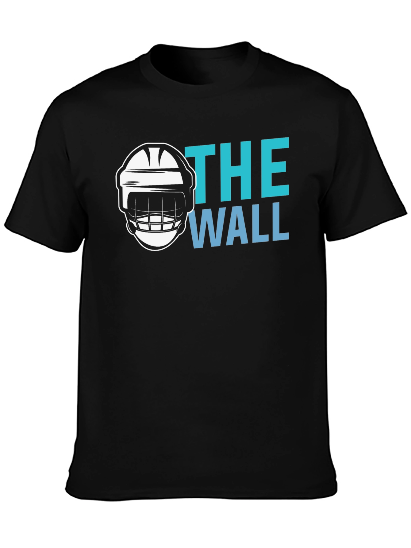 Black The Wall Hockey Goalie T-Shirt - Black Cotton Tee view 3