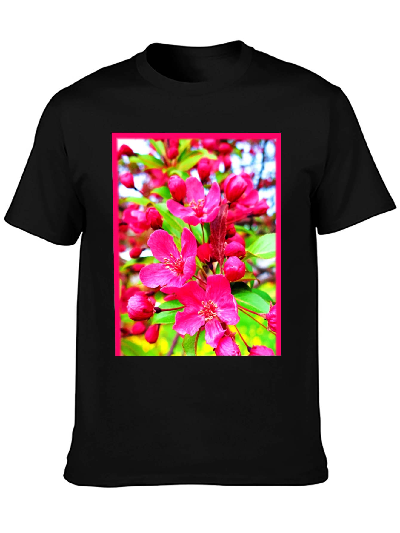 Black Floral Print T-Shirt view 3