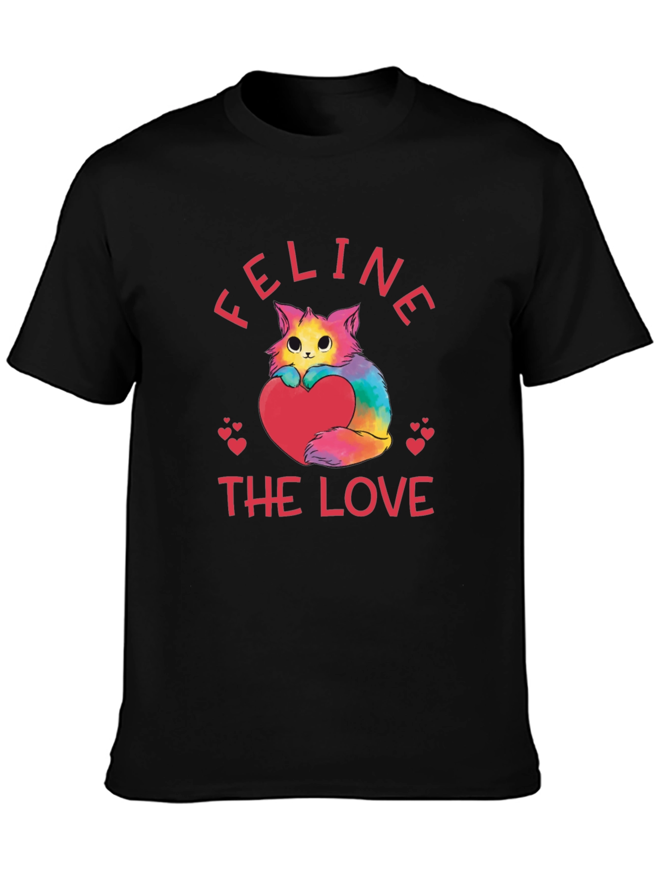 Black Feline The Love Graphic T-Shirt view 3