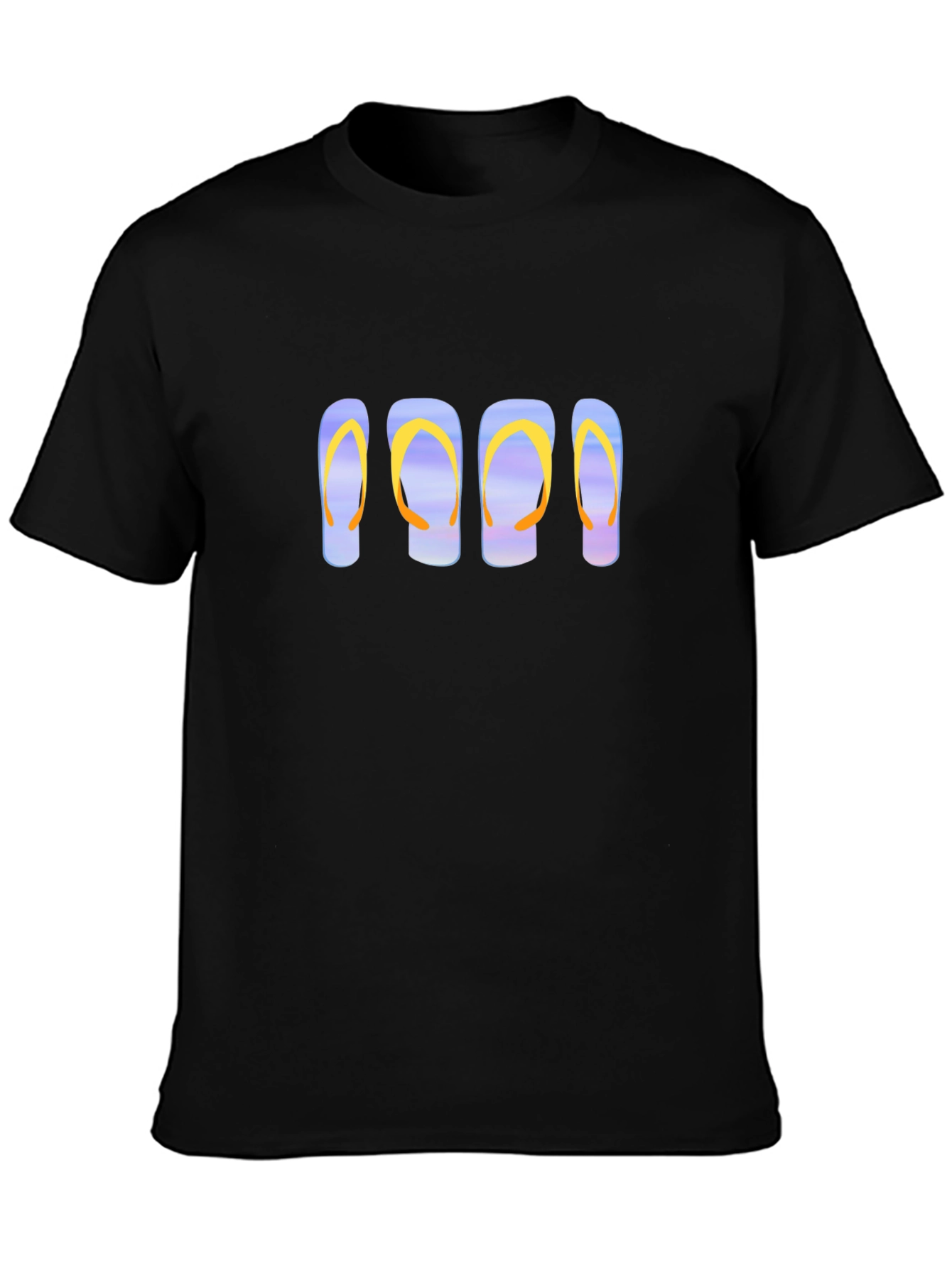 Black Cool Flip Flop Graphic T-Shirt view 3