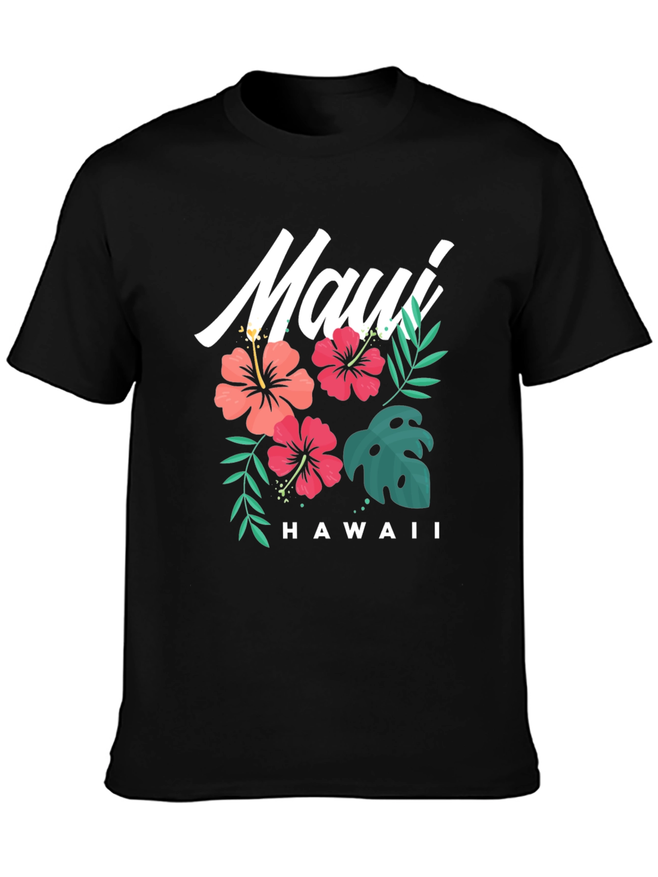Black Maui Hawaii Graphic T-Shirt view 3